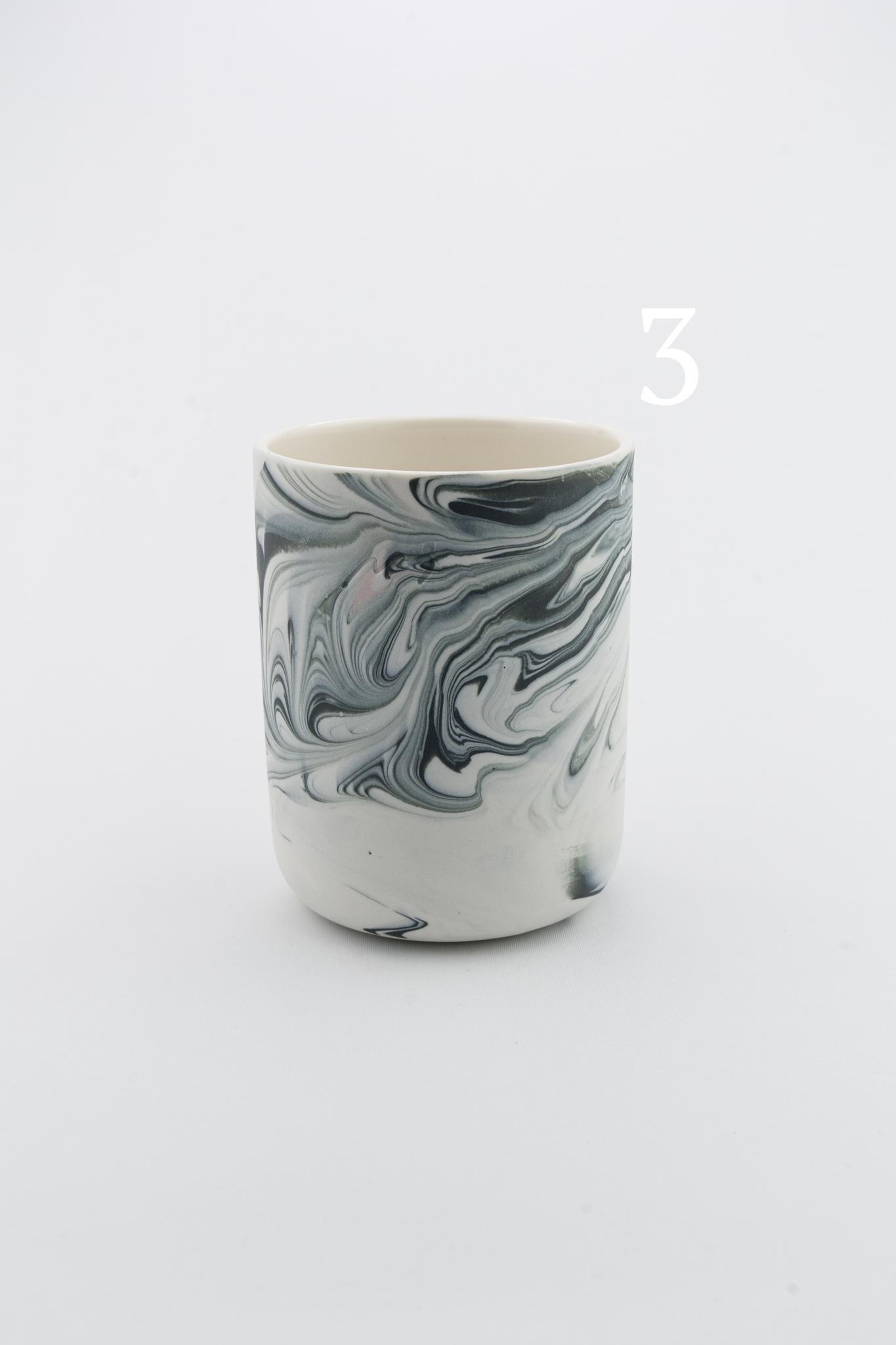 Marbling cup Black