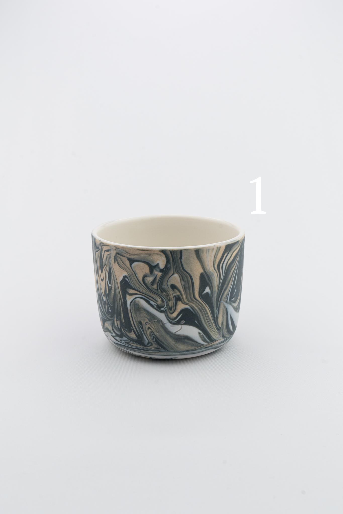 Marbling cup Black