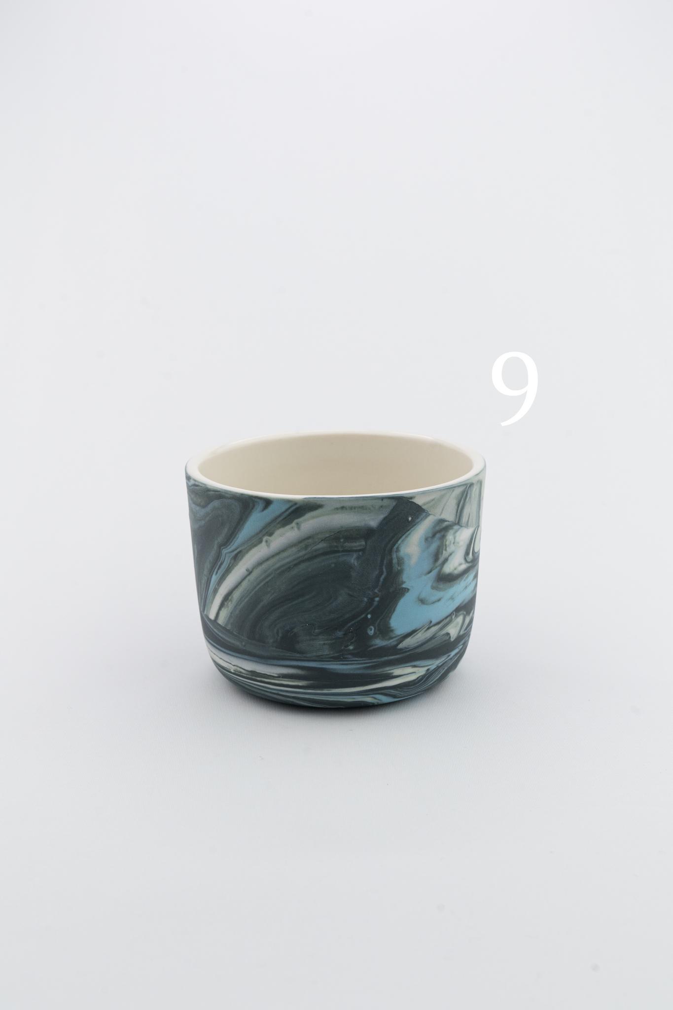 Marbling cup Black