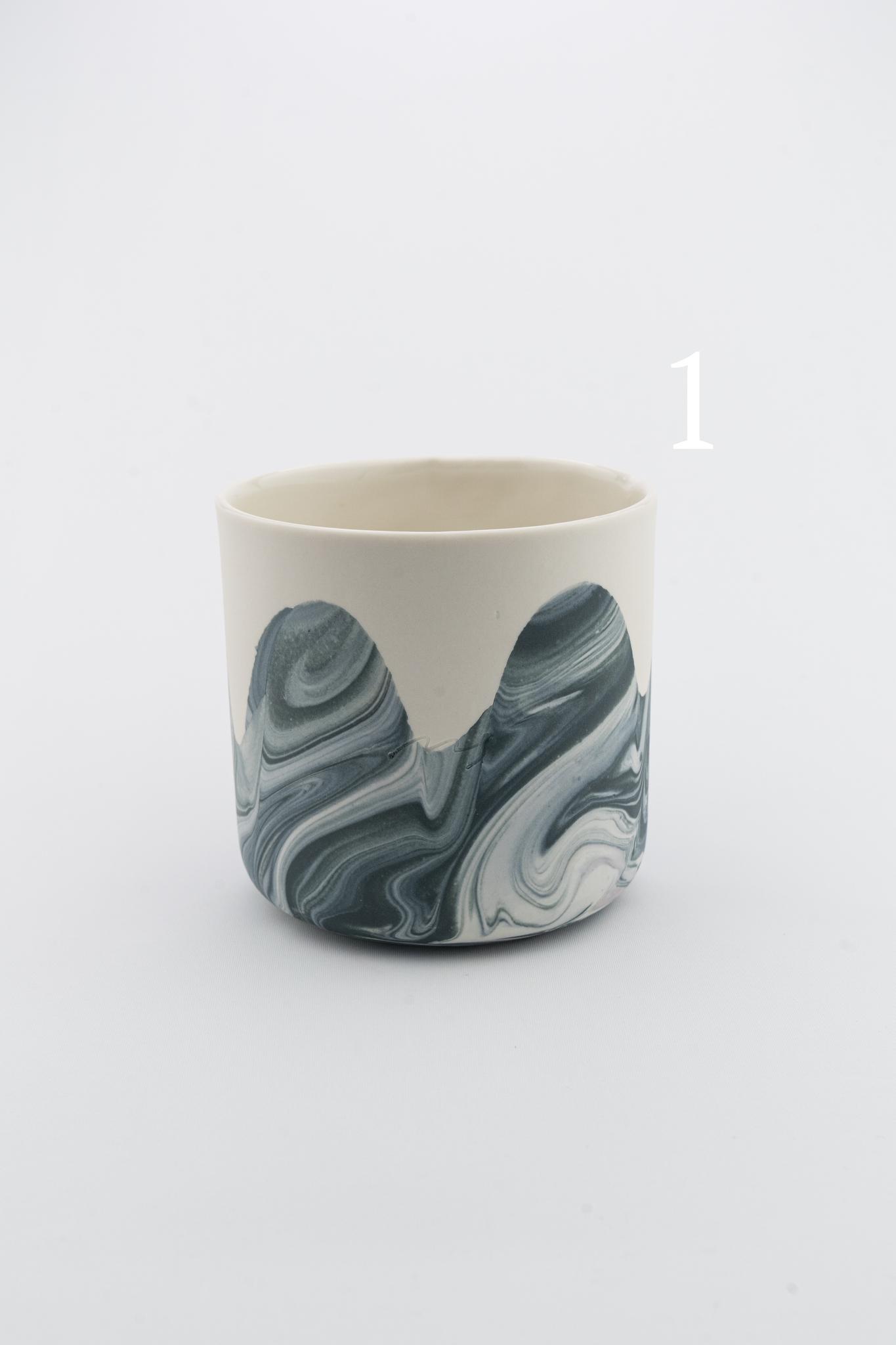Marbling cup Black