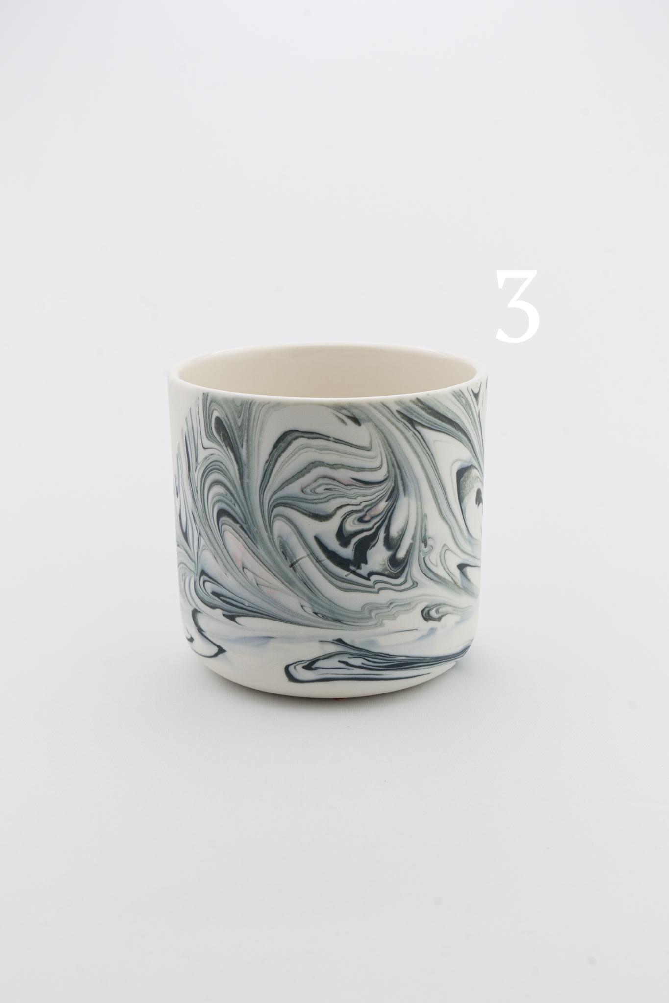 Marbling cup Black