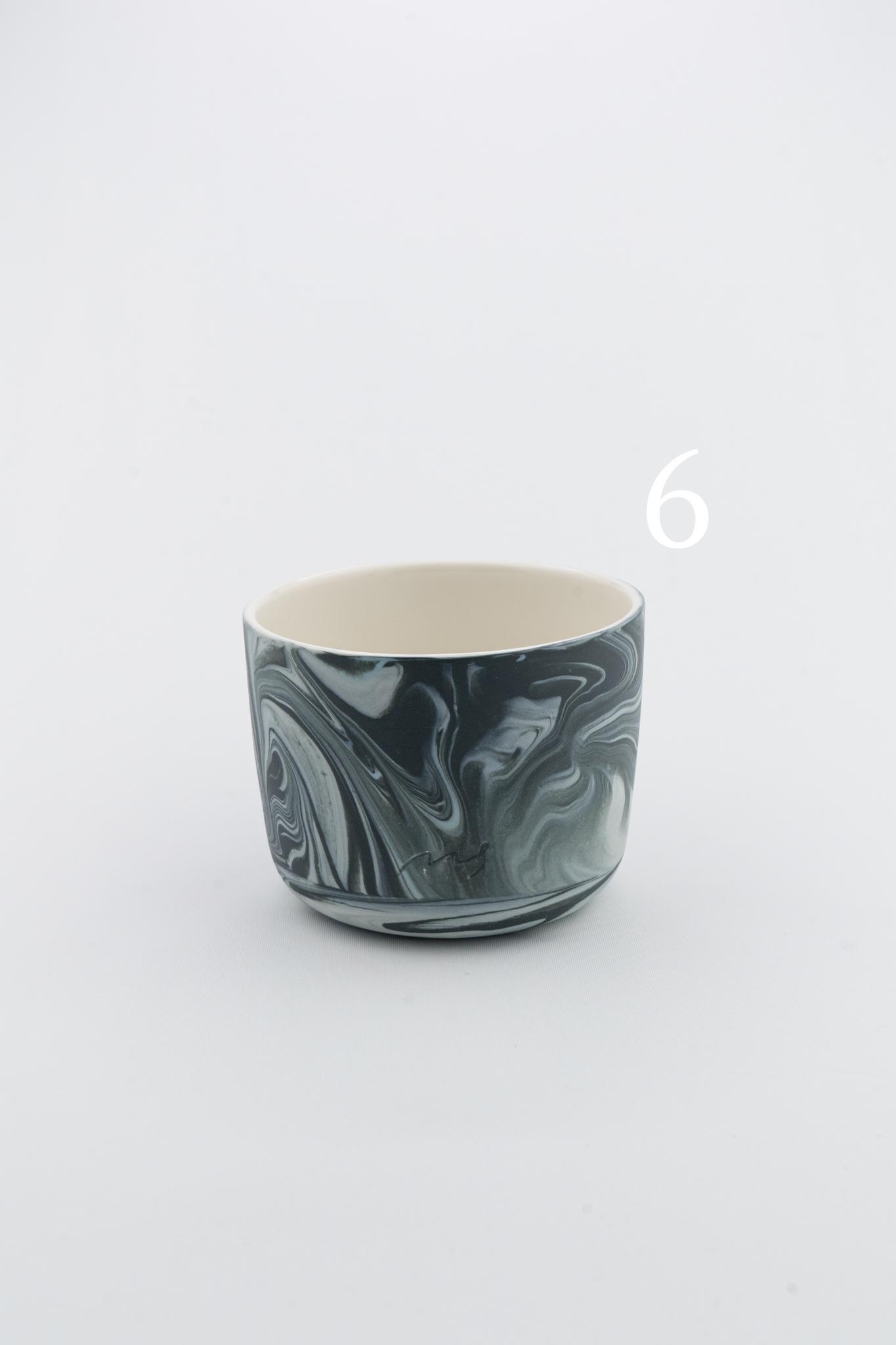 Marbling cup Black