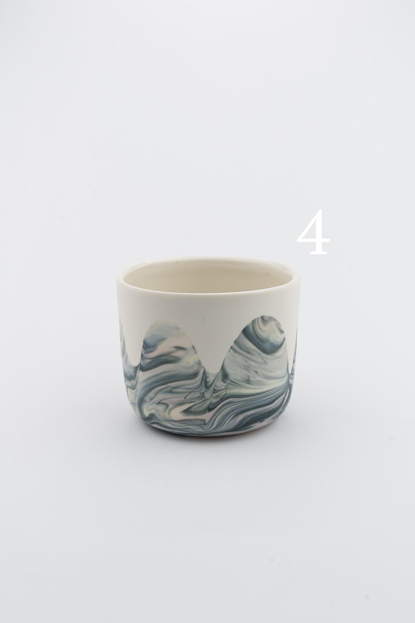 Marbling cup Black