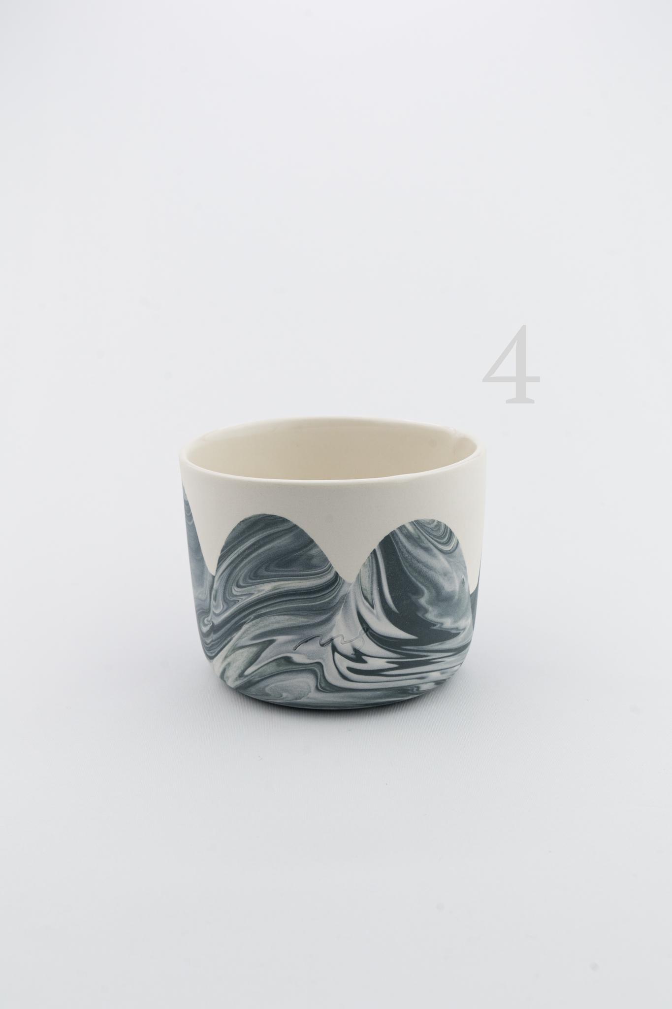 Marbling cup Black