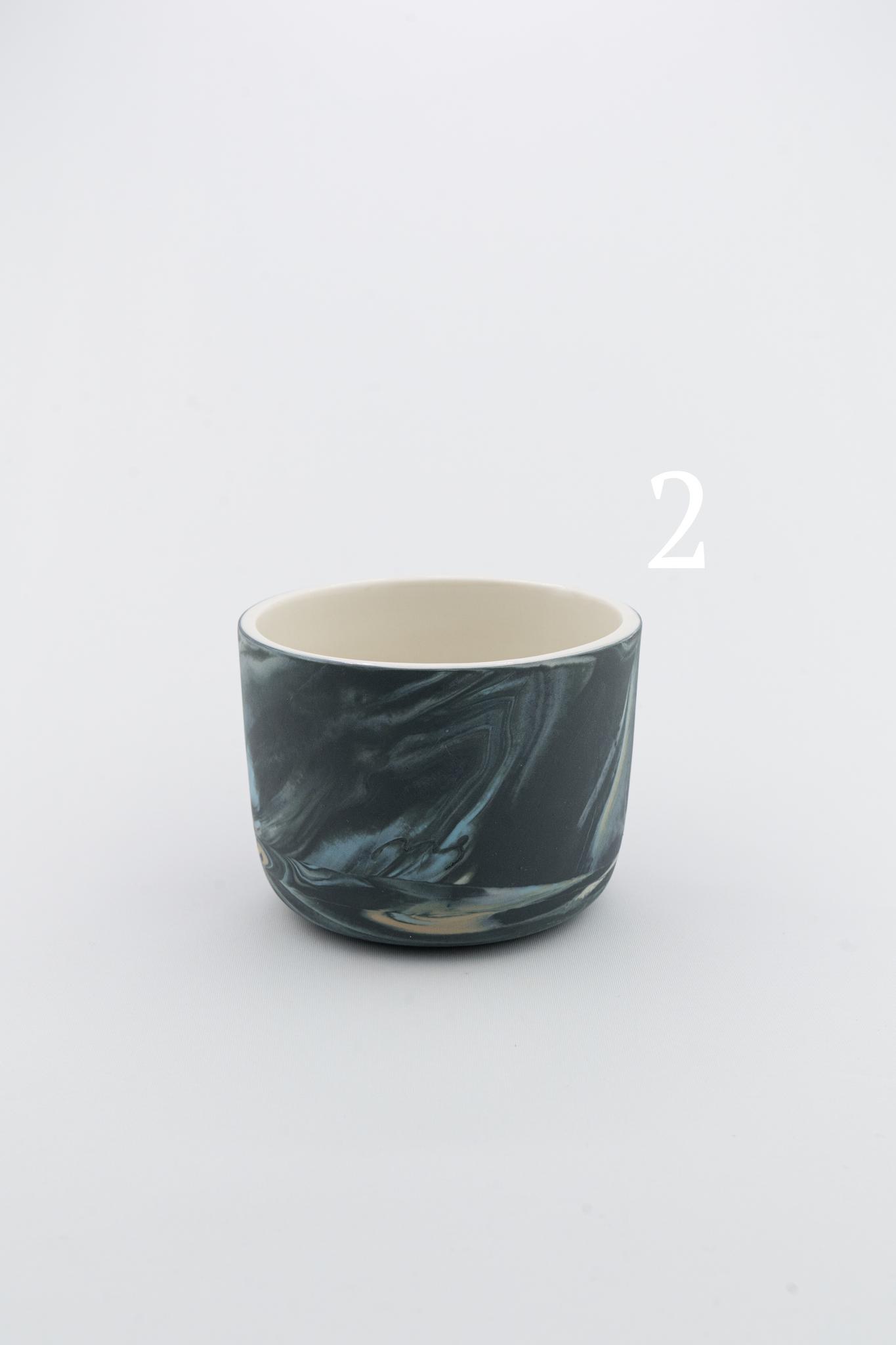 Marbling cup Black