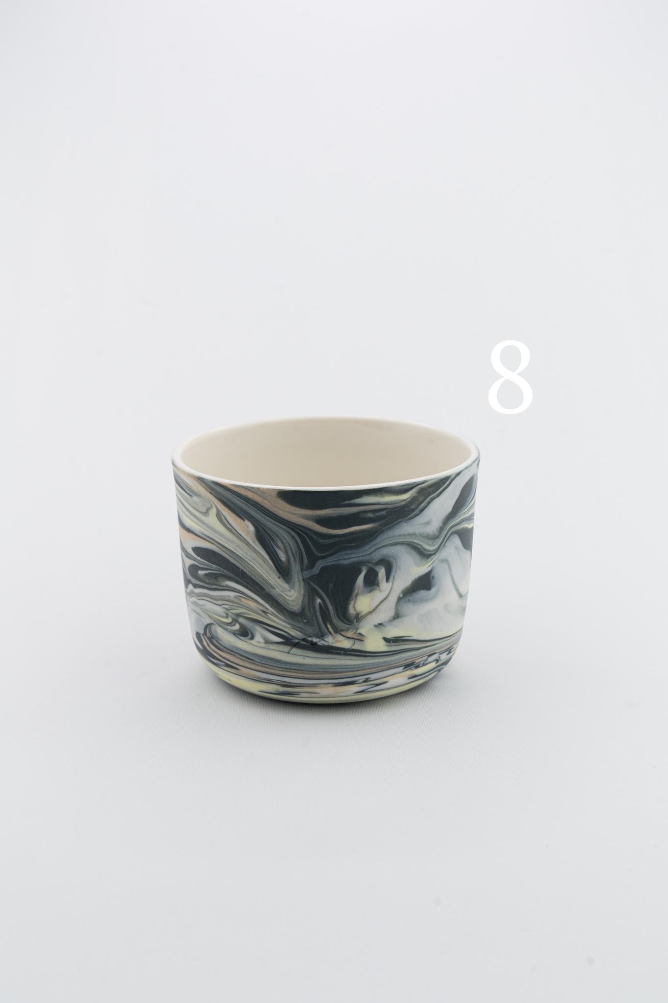 Marbling cup Black