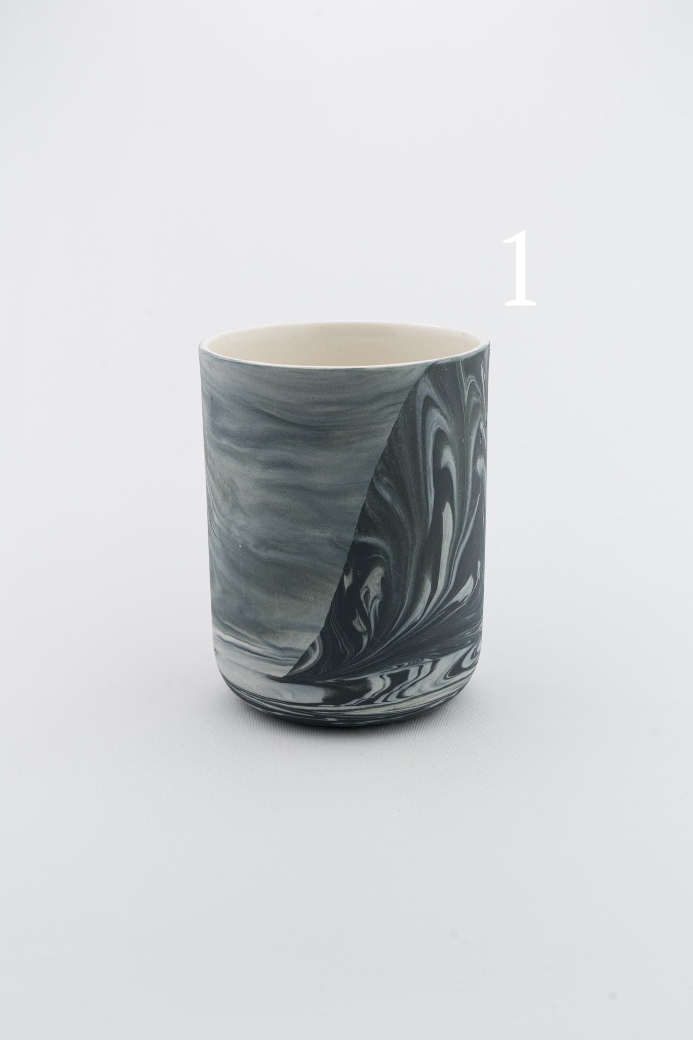 Marbling cup Black