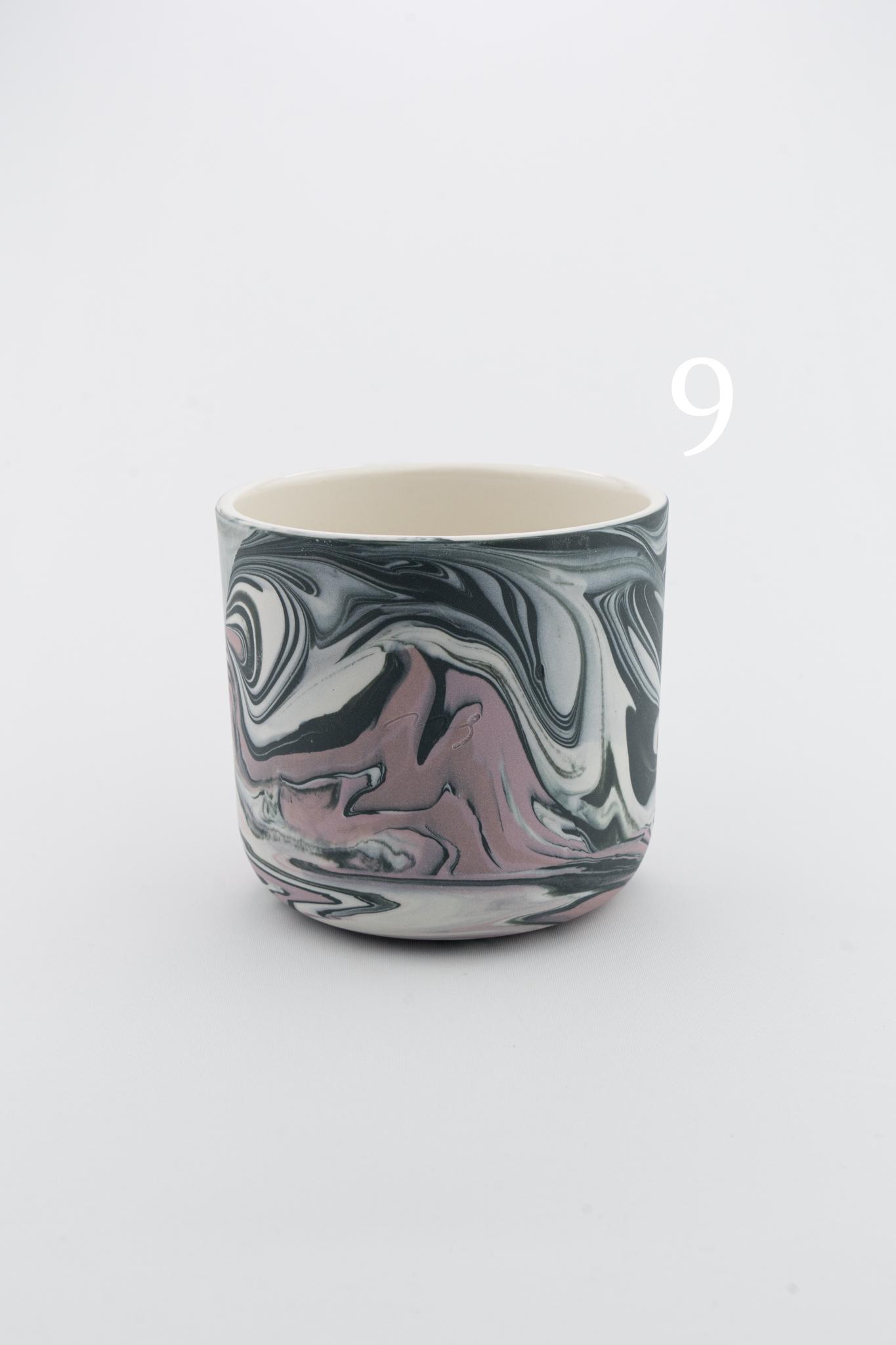 Marbling cup Black