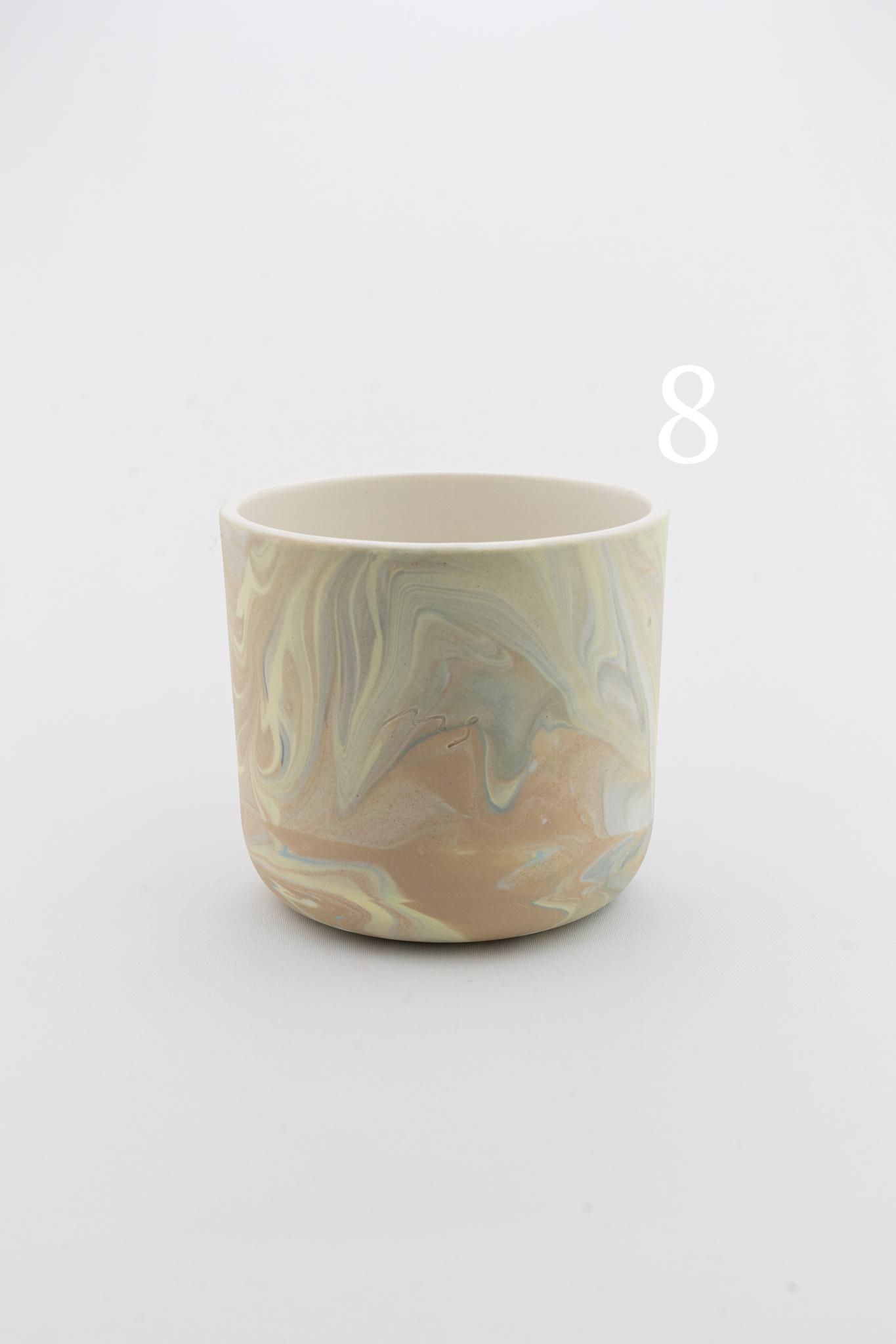 Marbling cup Beige