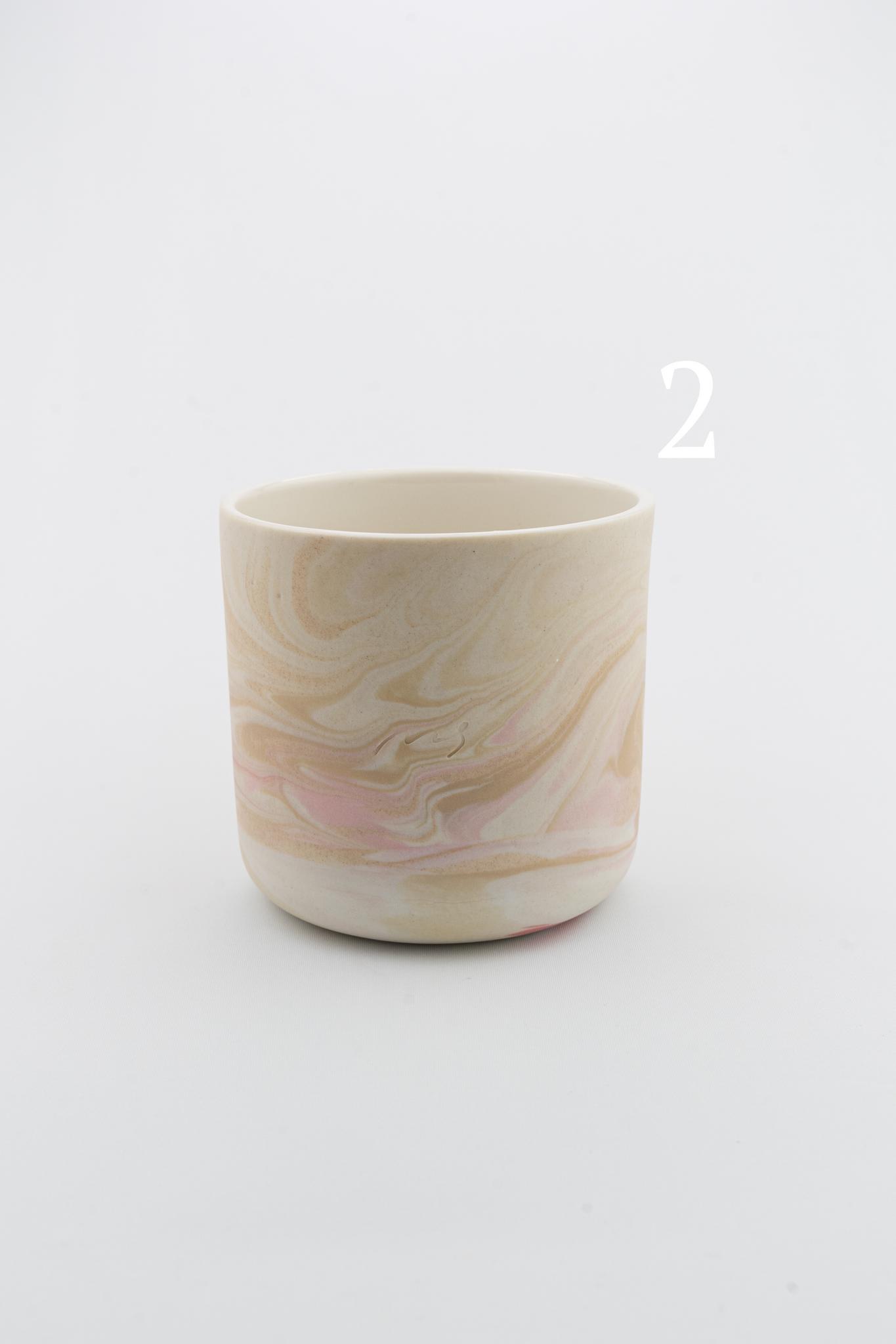 Marbling cup Beige