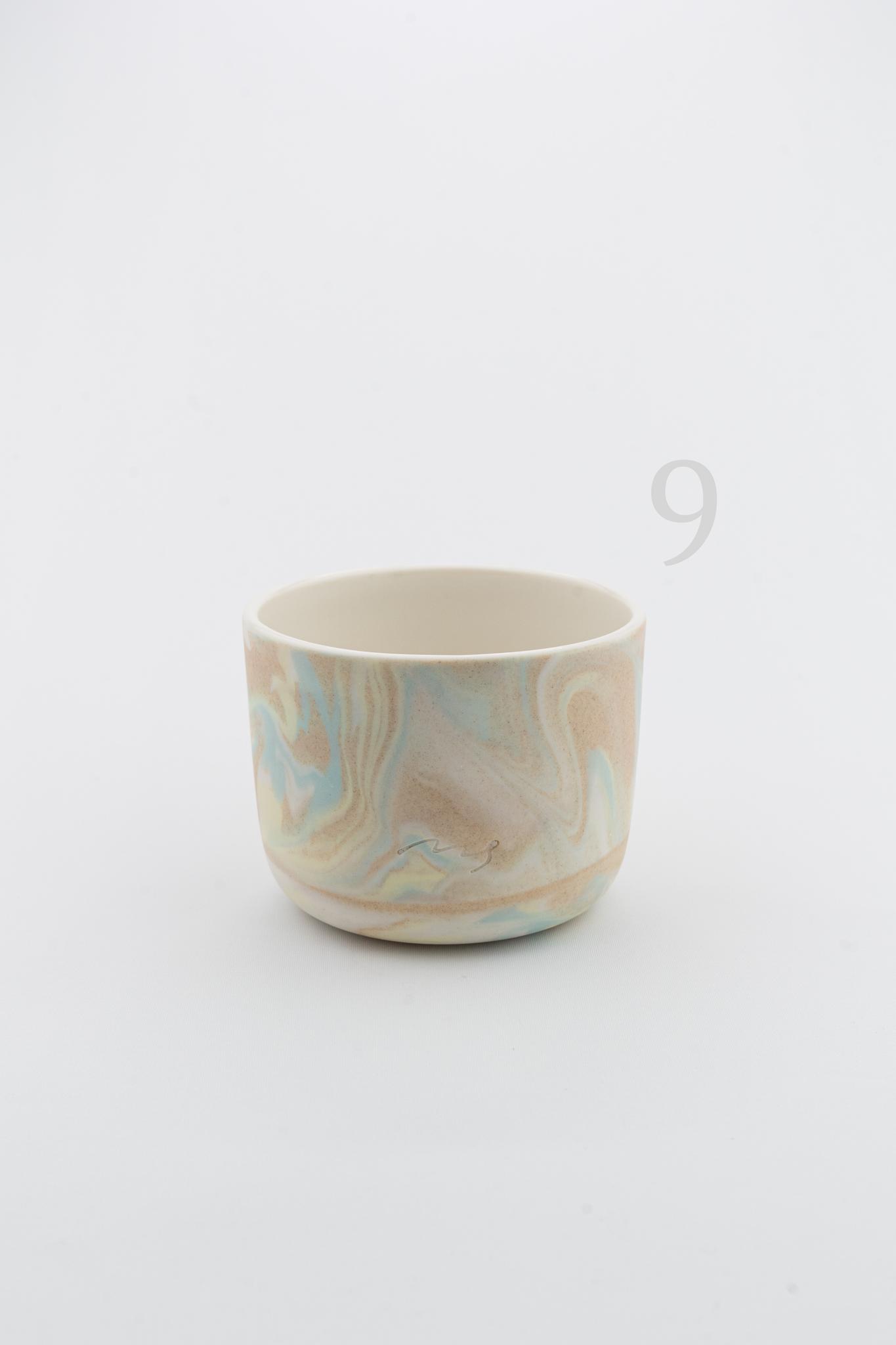 Marbling cup Beige