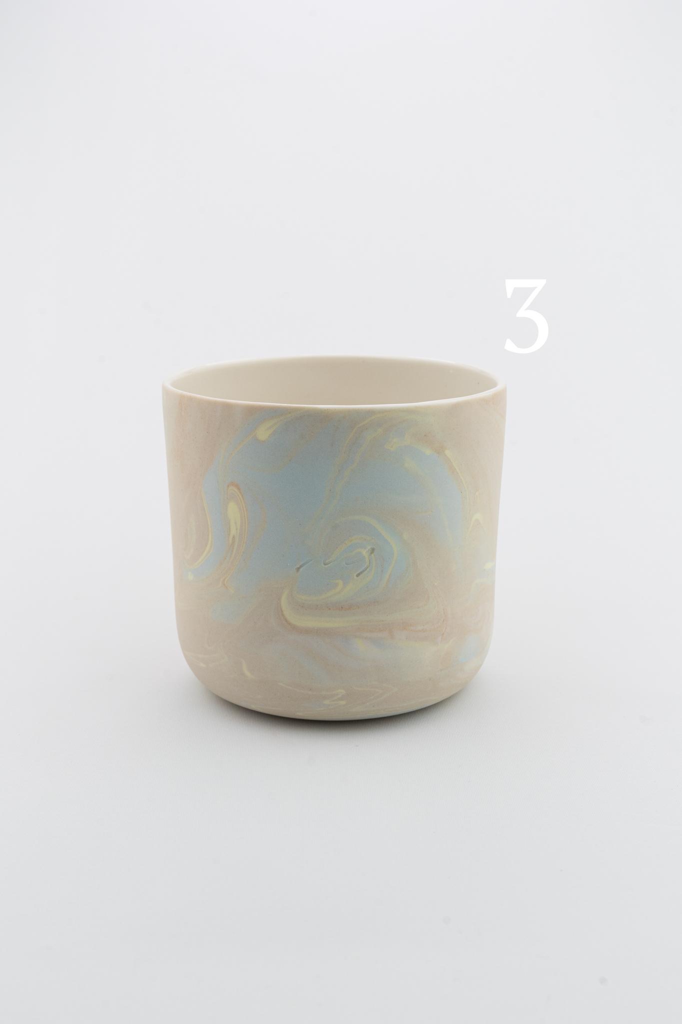 Marbling cup Beige