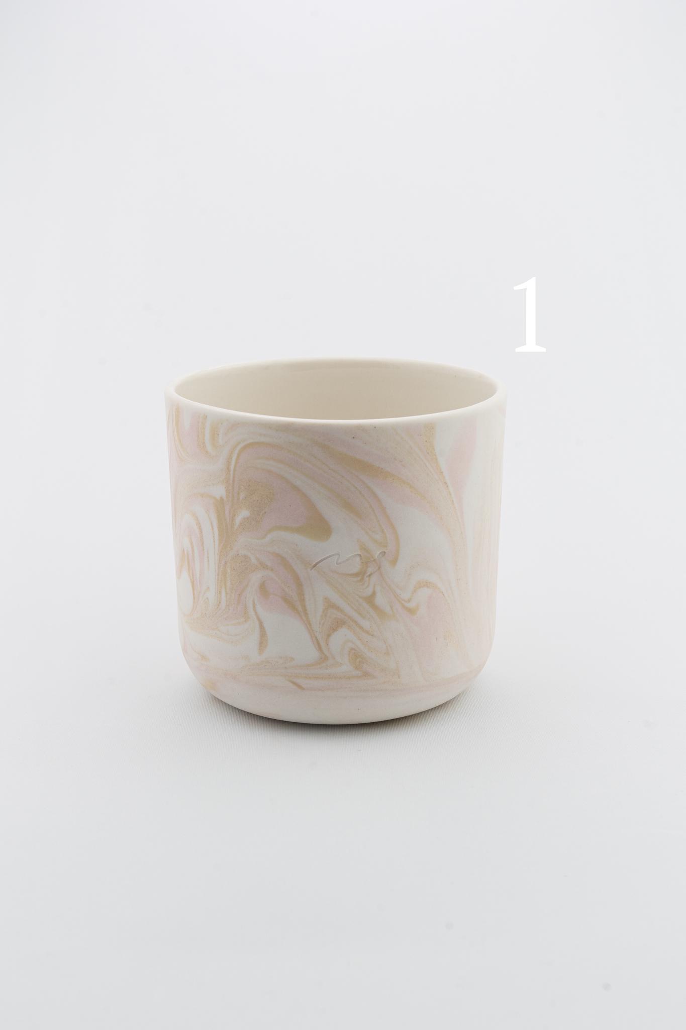 Marbling cup Beige