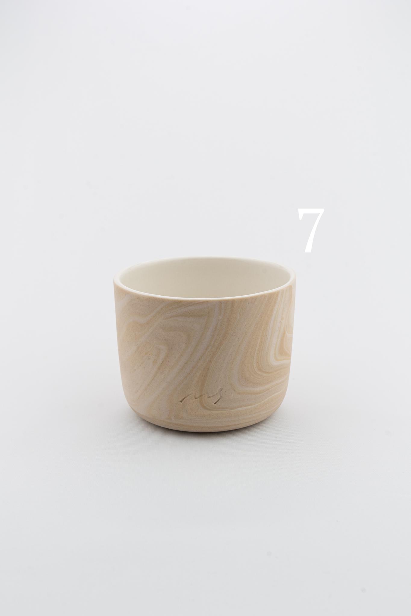 Marbling cup Beige