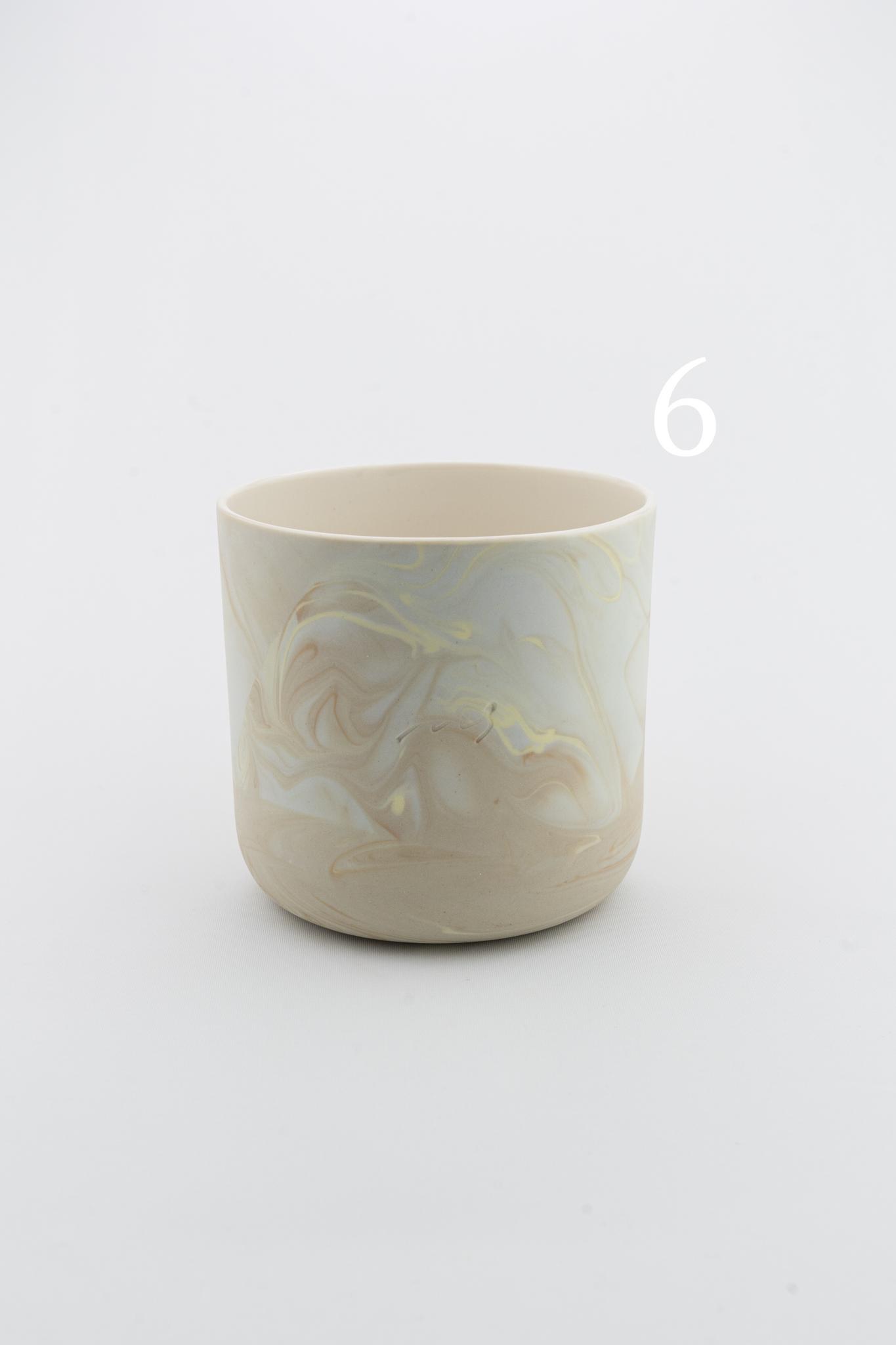Marbling cup Beige