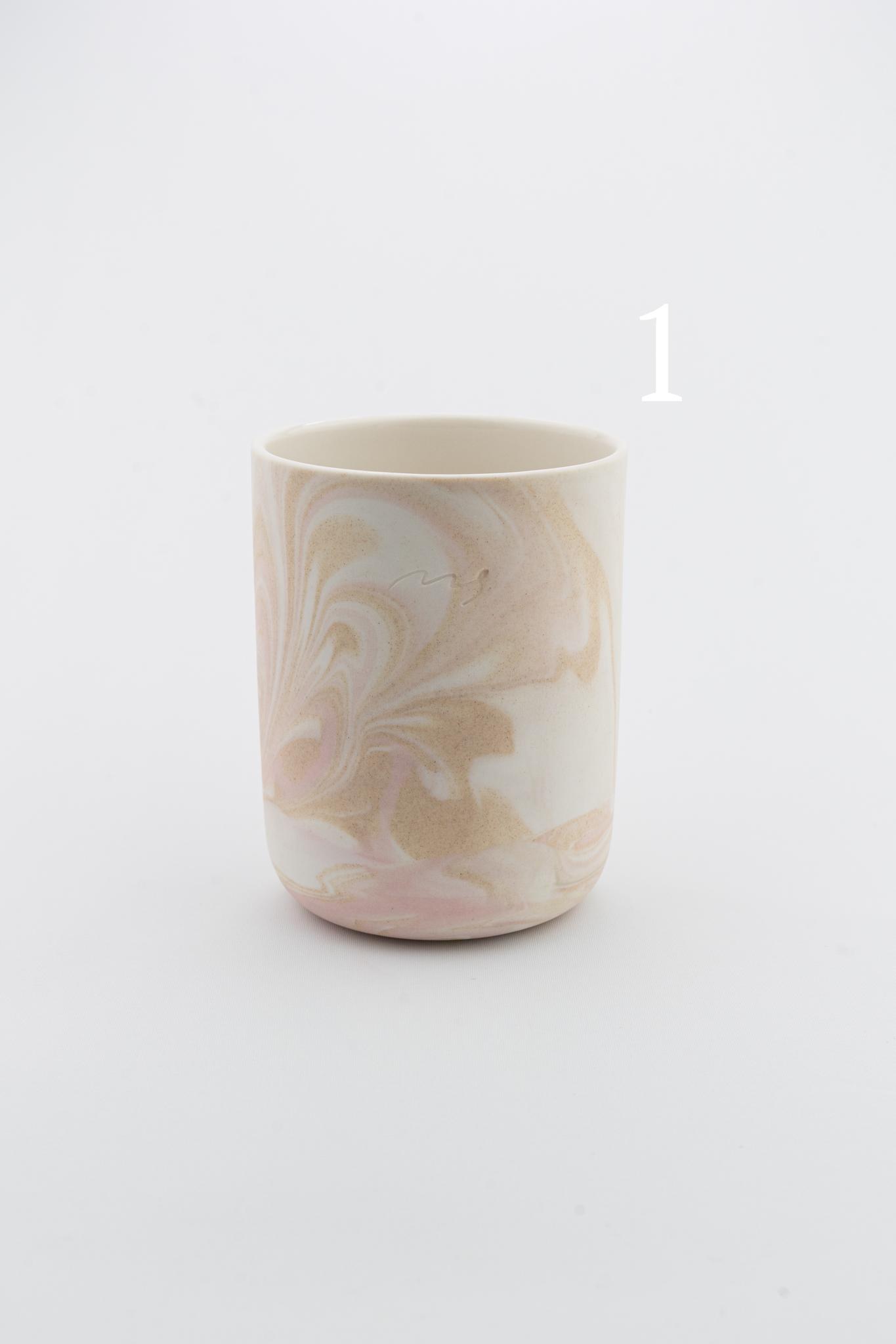 Marbling cup Beige