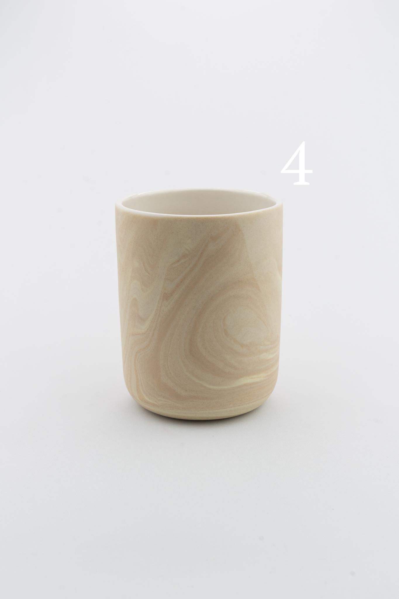 Marbling cup Beige
