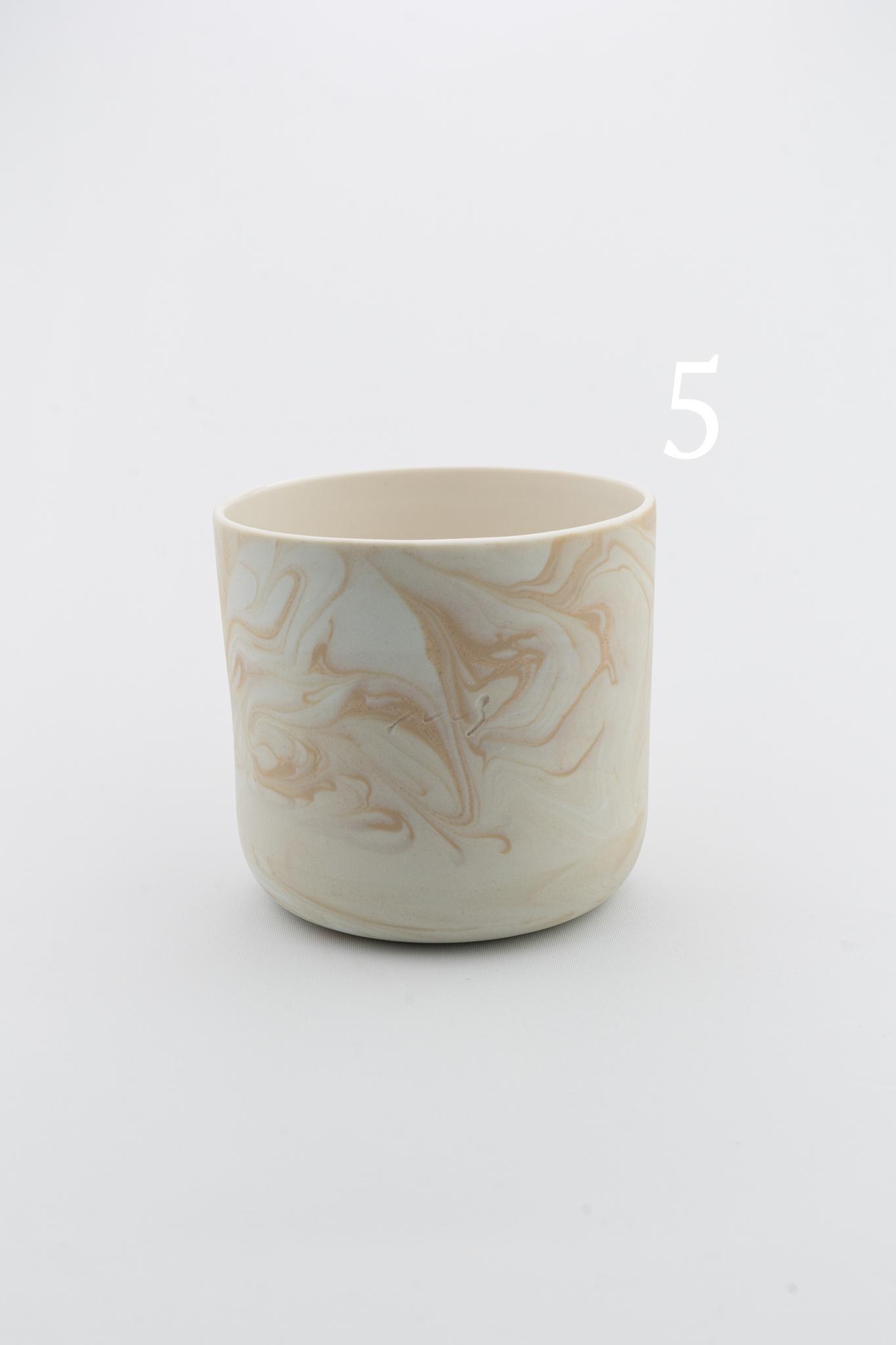 Marbling cup Beige