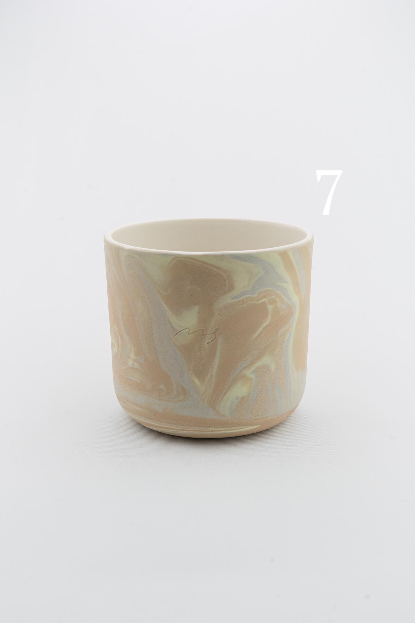 Marbling cup Beige