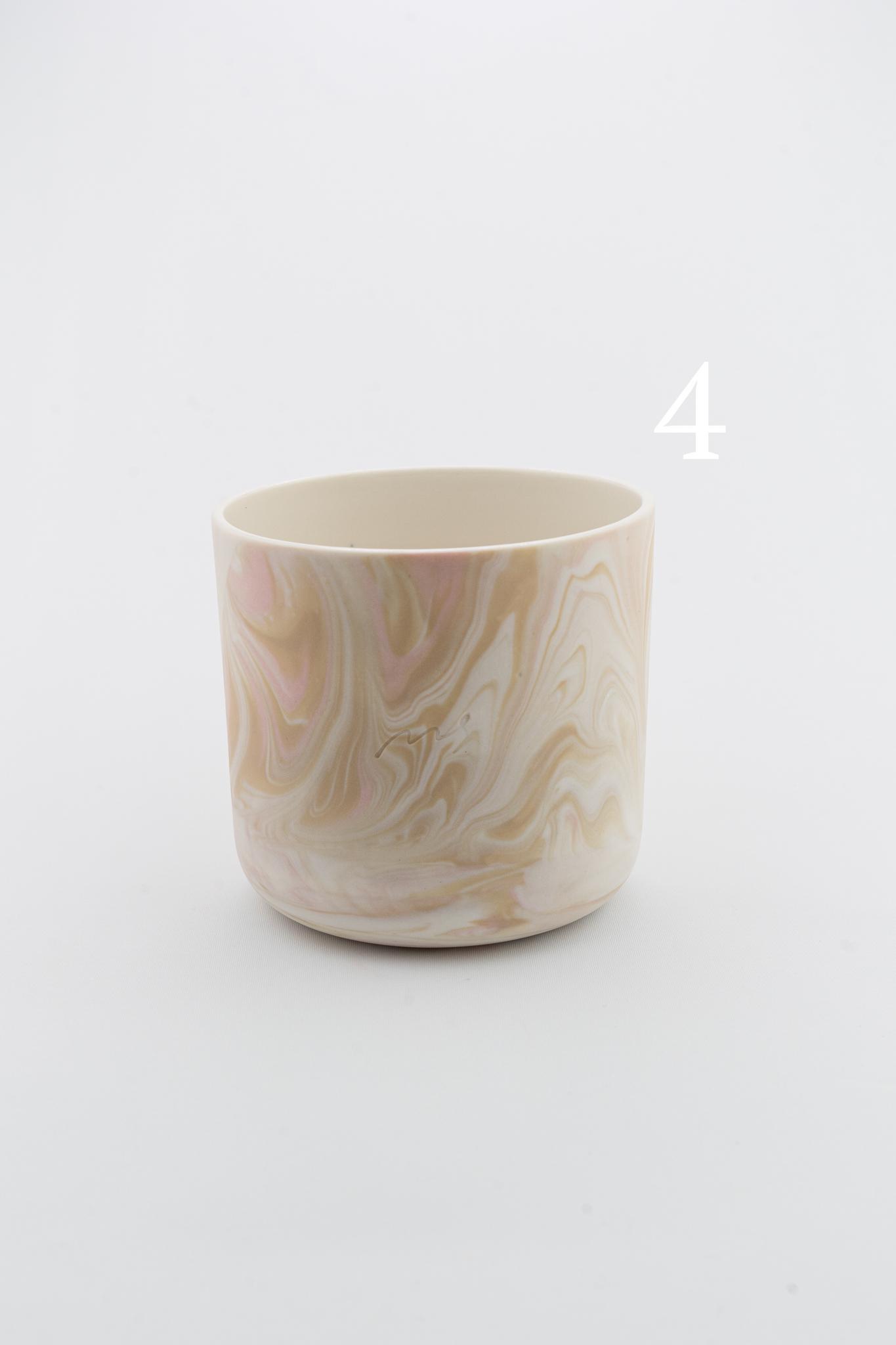 Marbling cup Beige