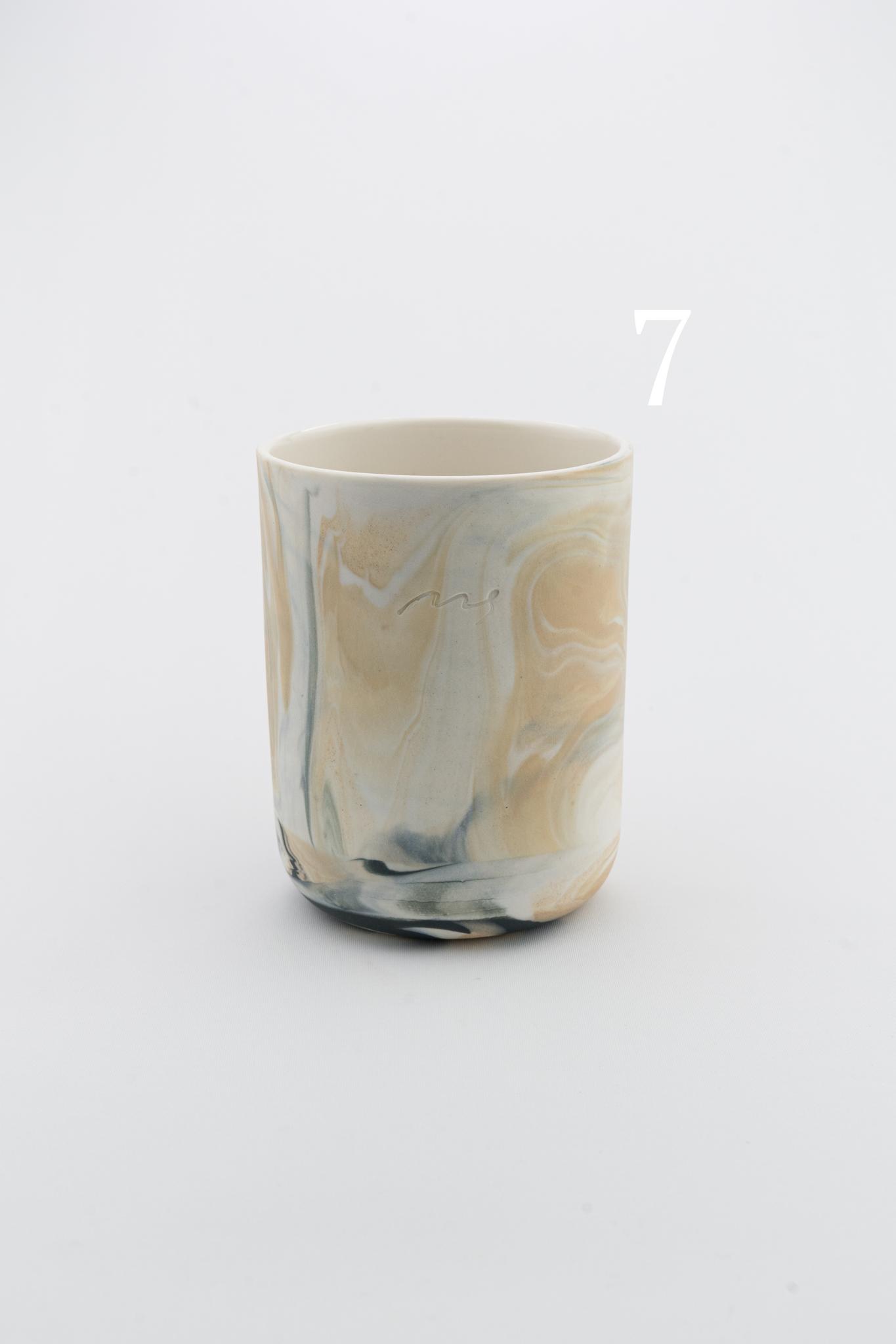 Marbling cup Beige