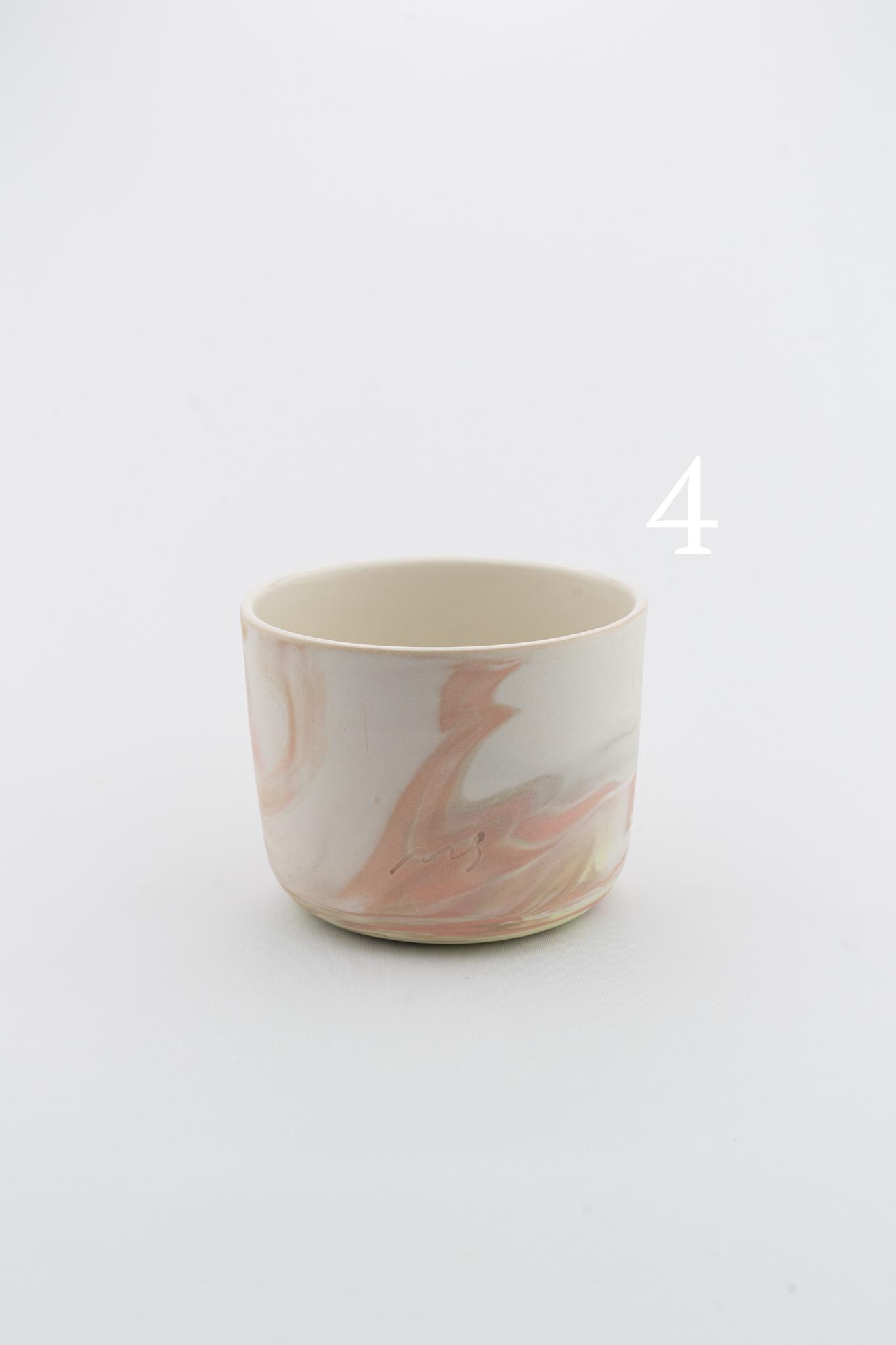 Marbling cup Beige