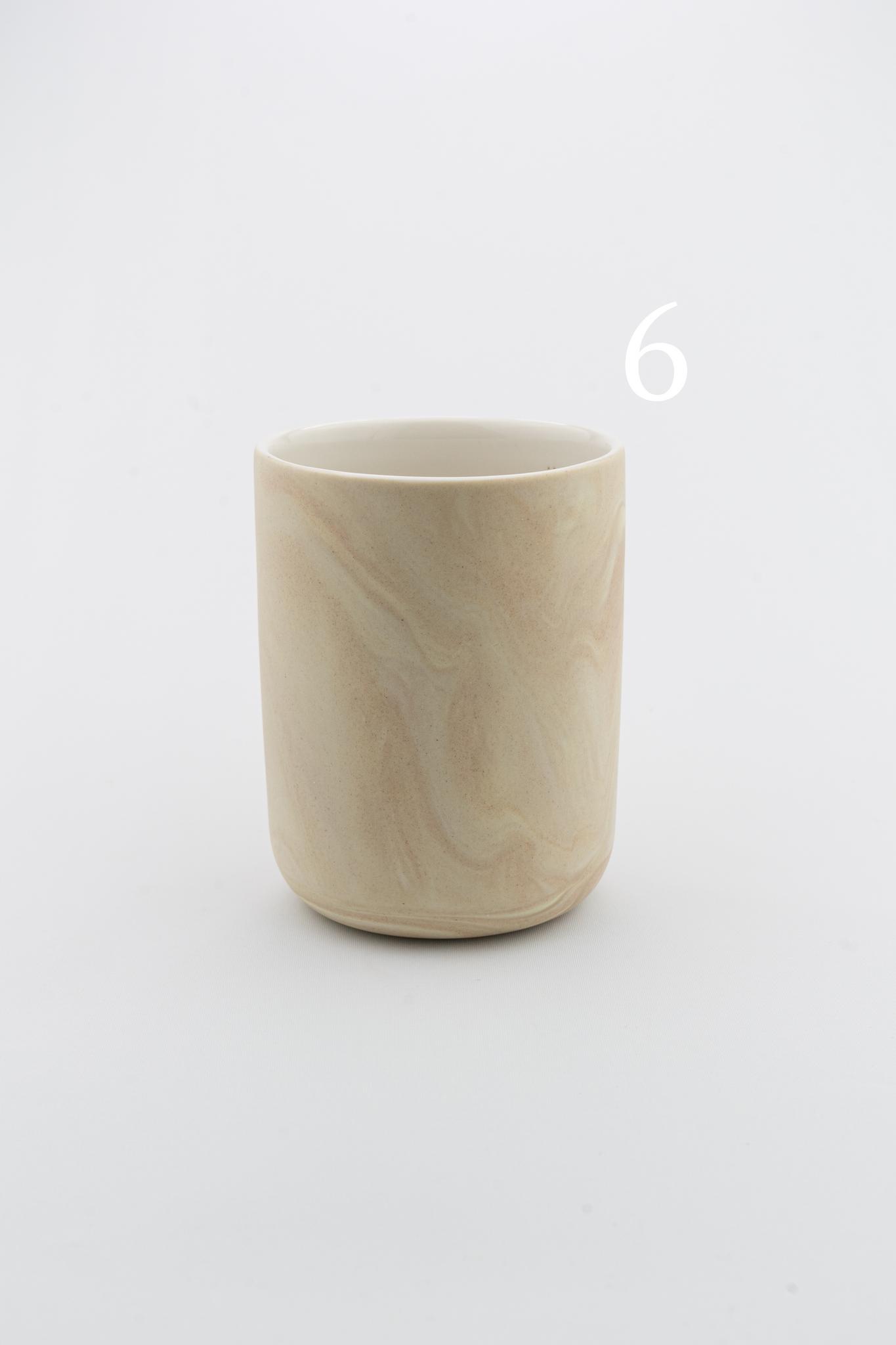 Marbling cup Beige