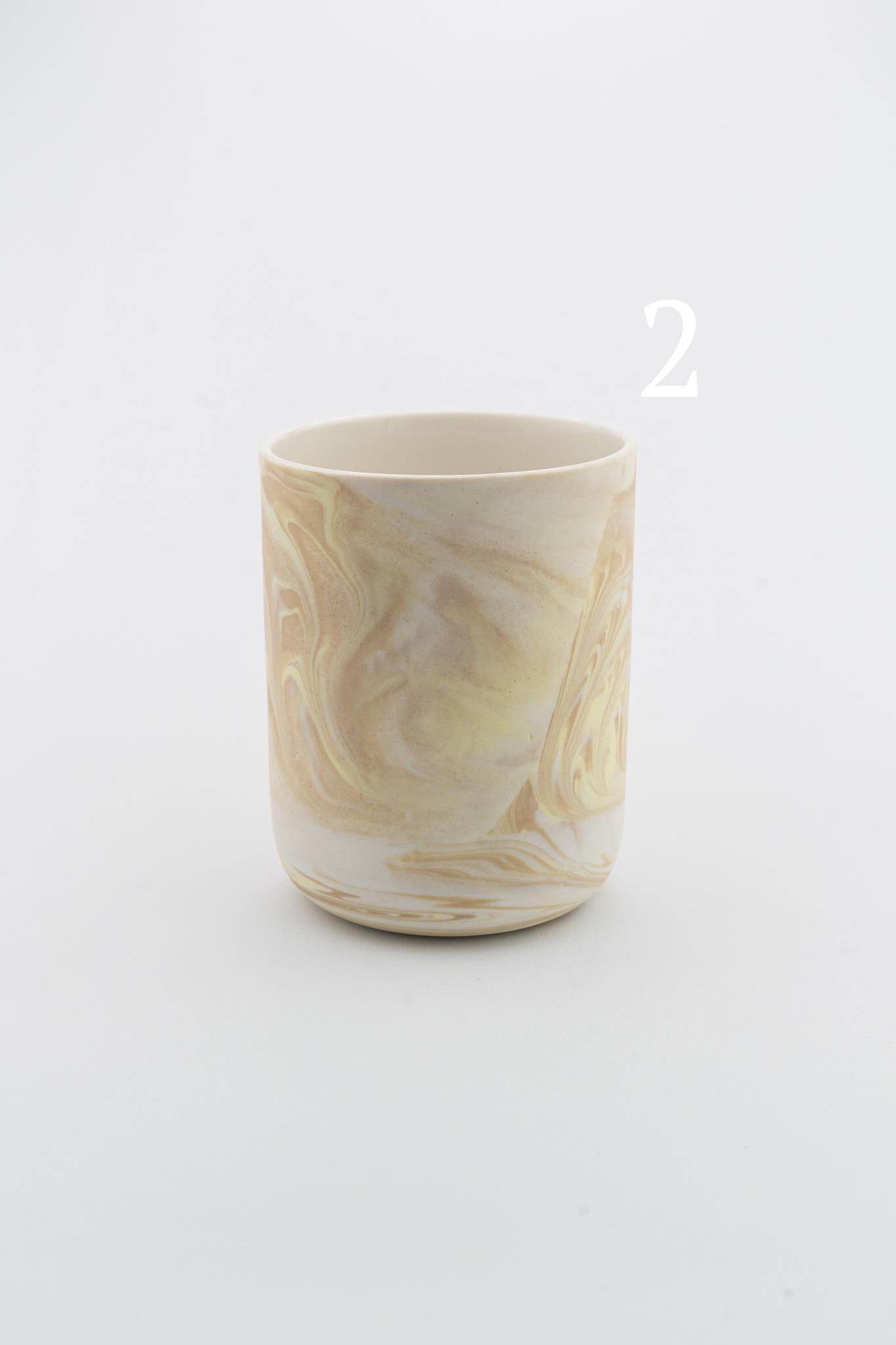 Marbling cup Beige