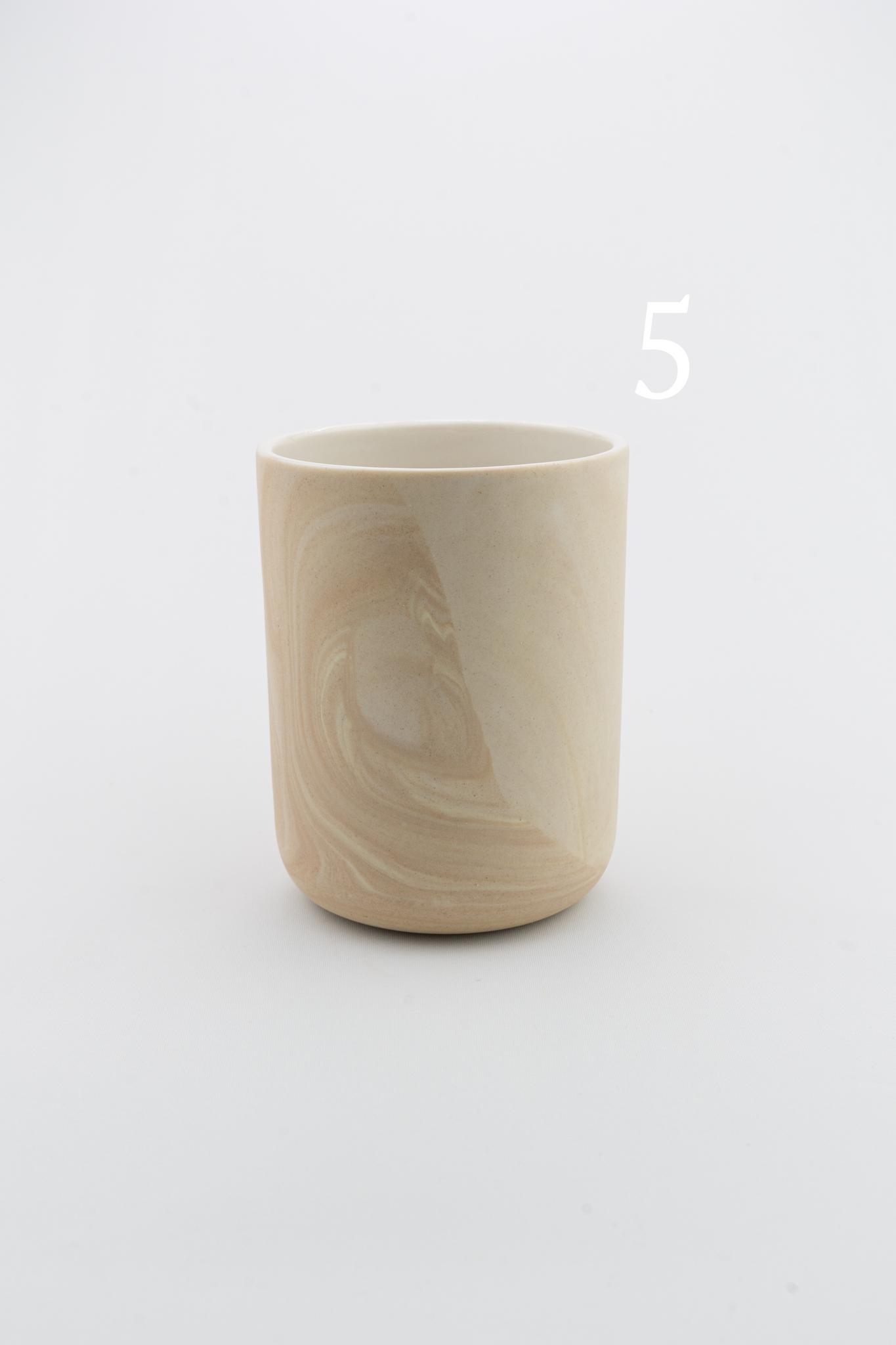 Marbling cup Beige