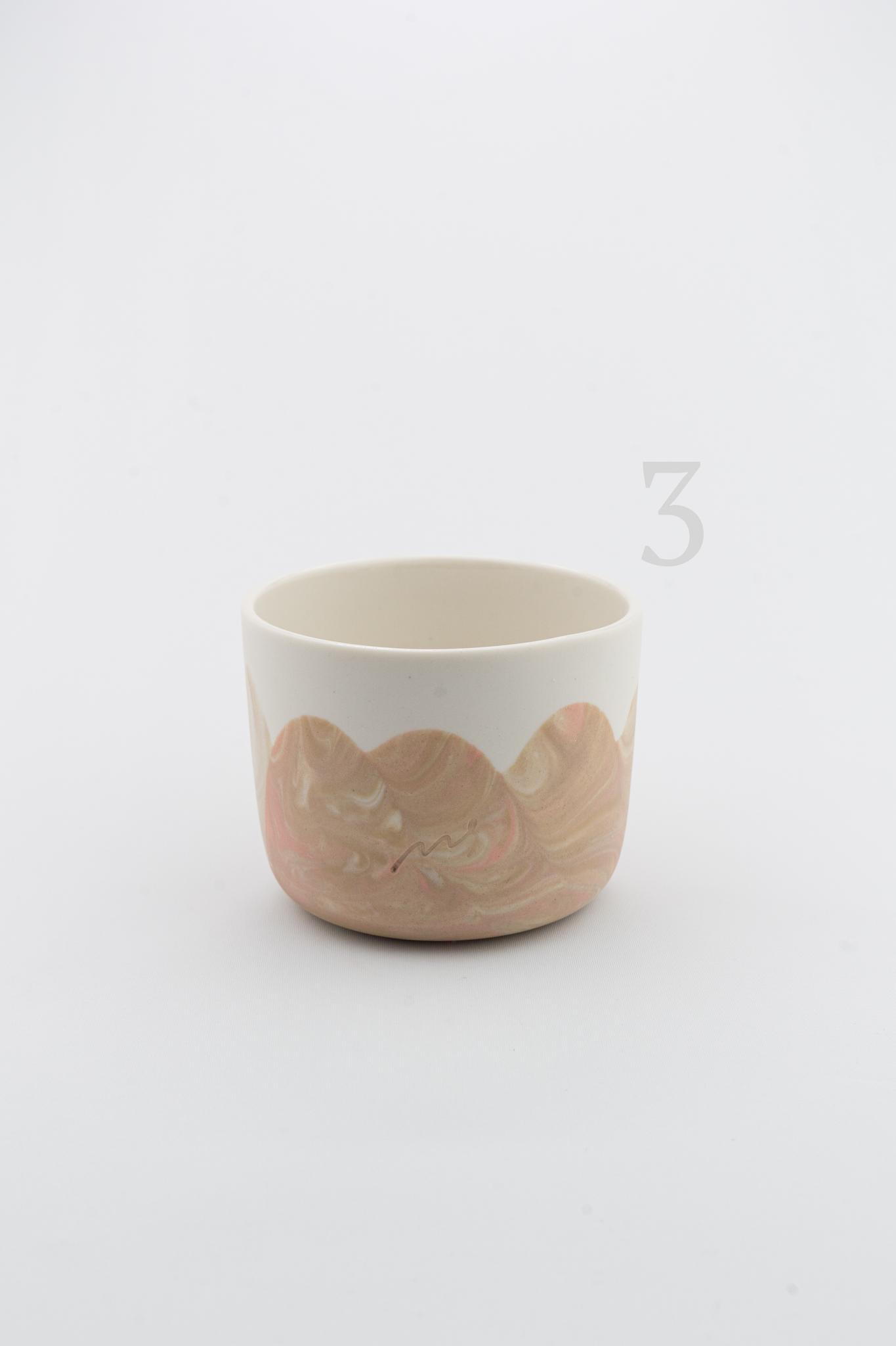 Marbling cup Beige