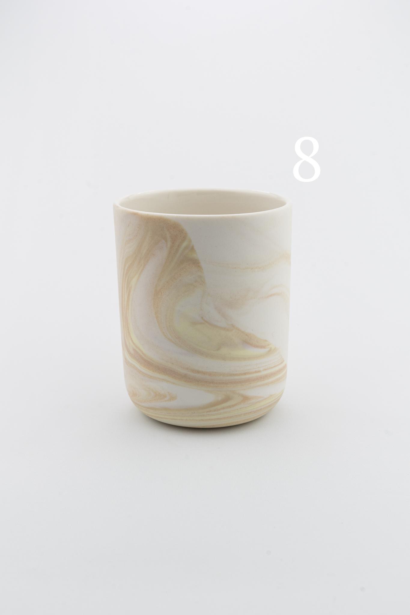 Marbling cup Beige