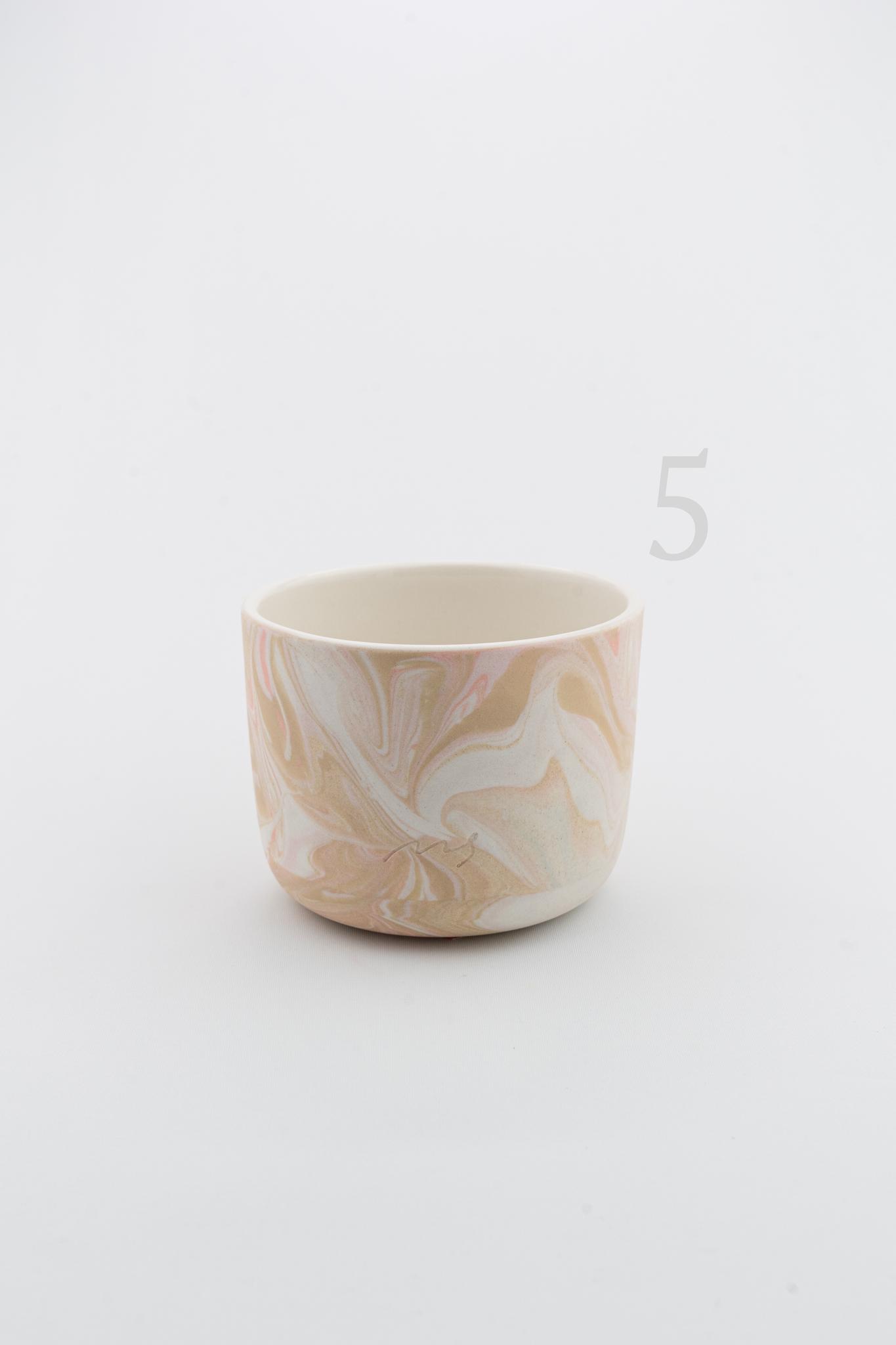 Marbling cup Beige
