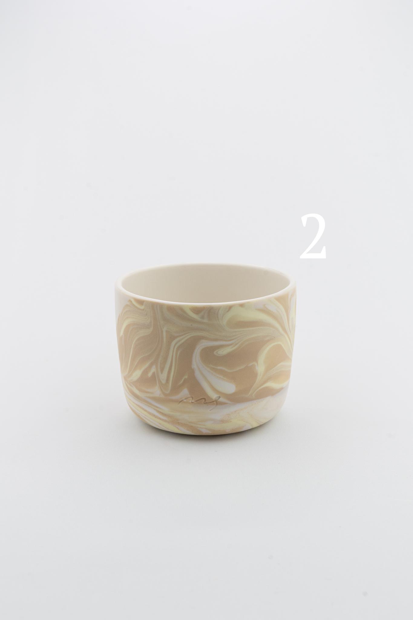 Marbling cup Beige