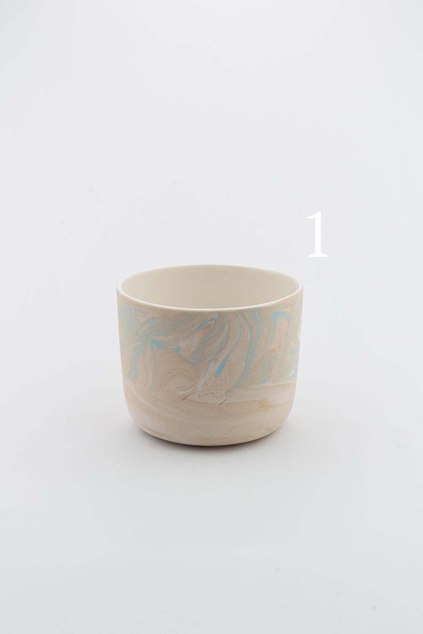 Marbling cup Beige
