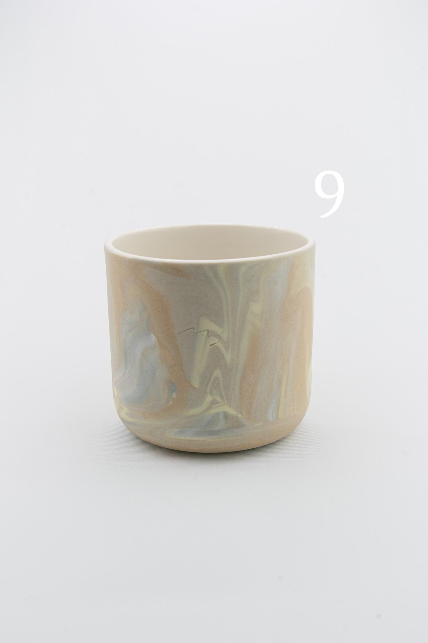 Marbling cup Beige