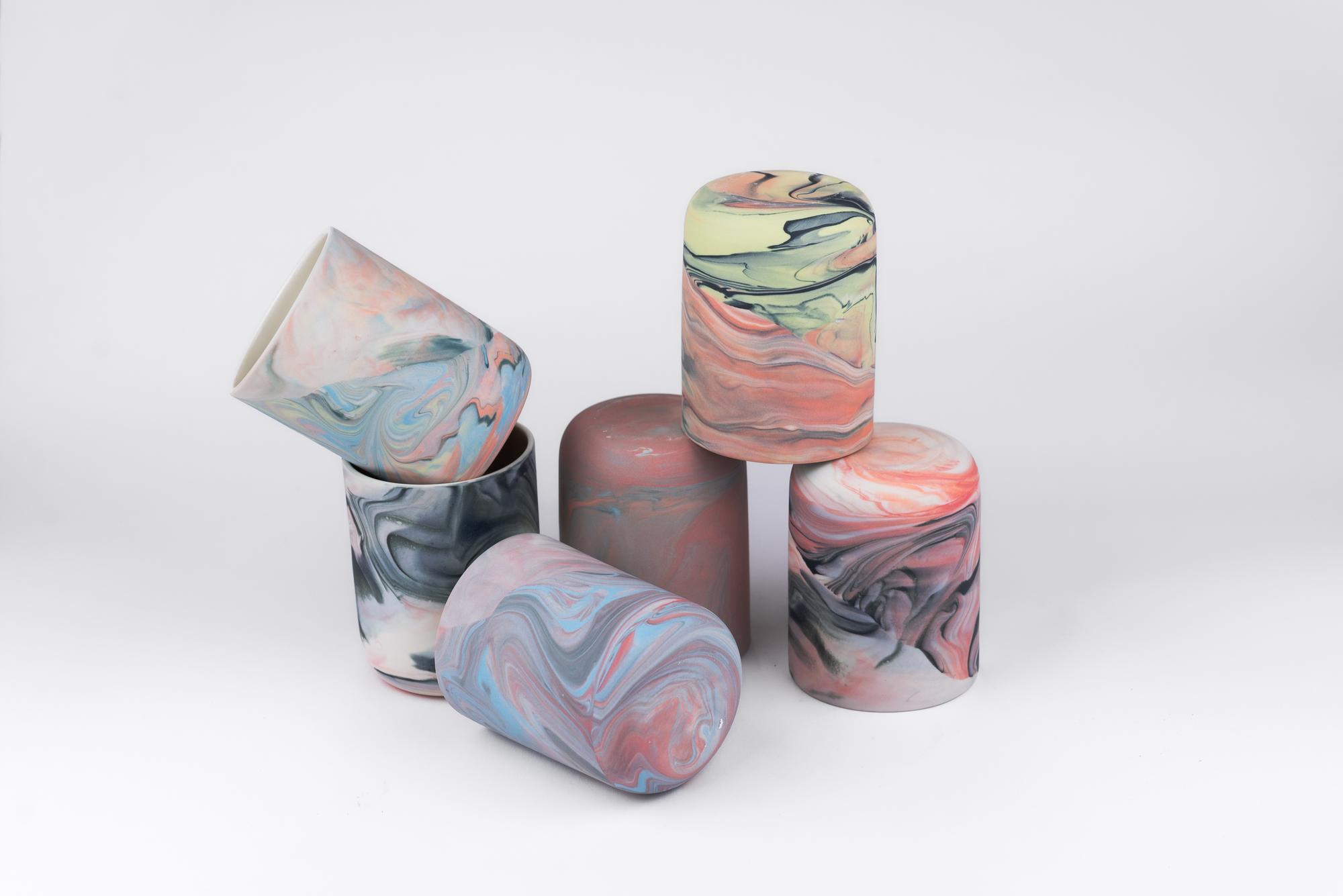 Marbling cup Multicolor
