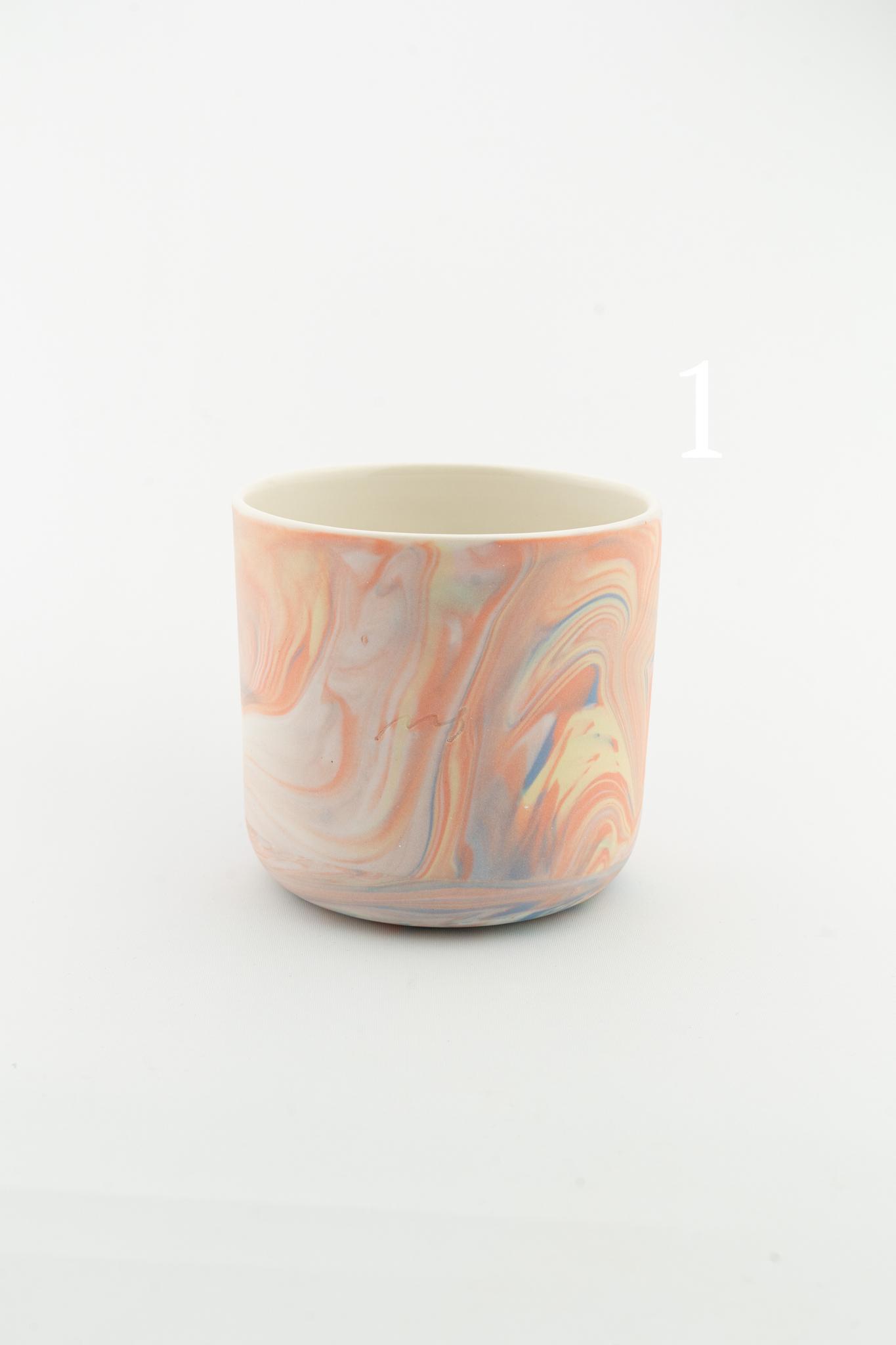 Marbling cup Orange