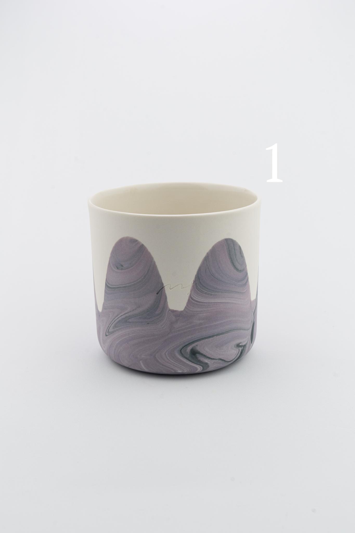 Marbling cup Purple