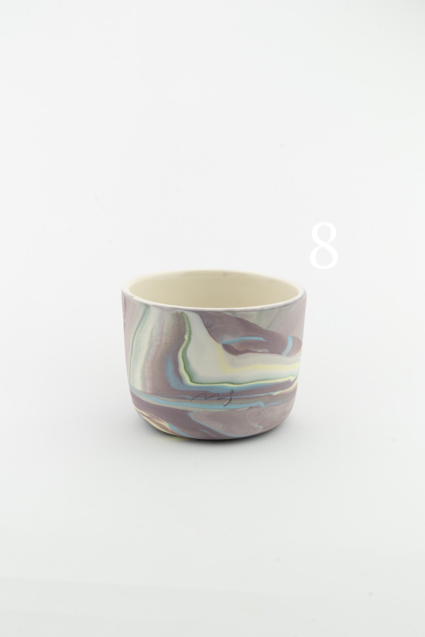 Marbling cup Purple