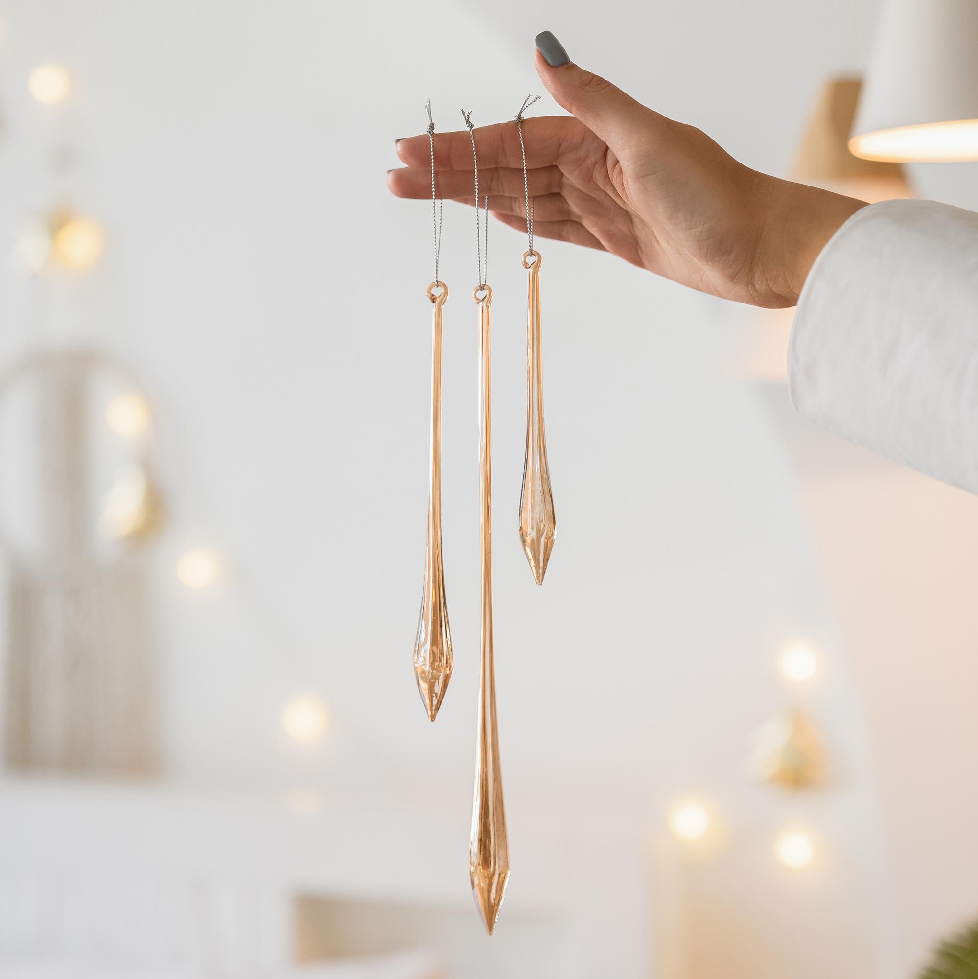 Елочные игрушки из стекла ручной работы Santa Toys