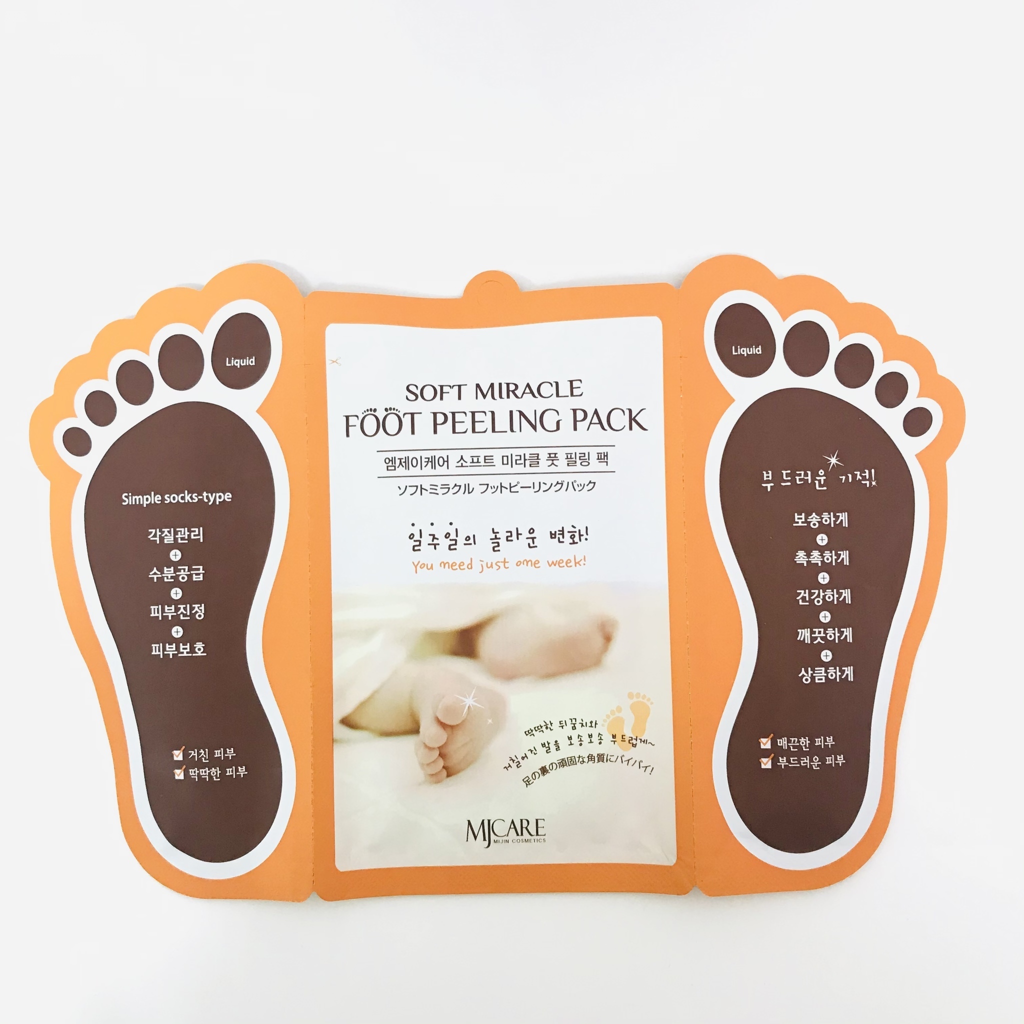 УХОД ЗА ТЕЛОМ > Пилинг- носочки для ног Mijin Soft Miracle Foot Peeling  Pack 1 шт купить в интернет-магазине