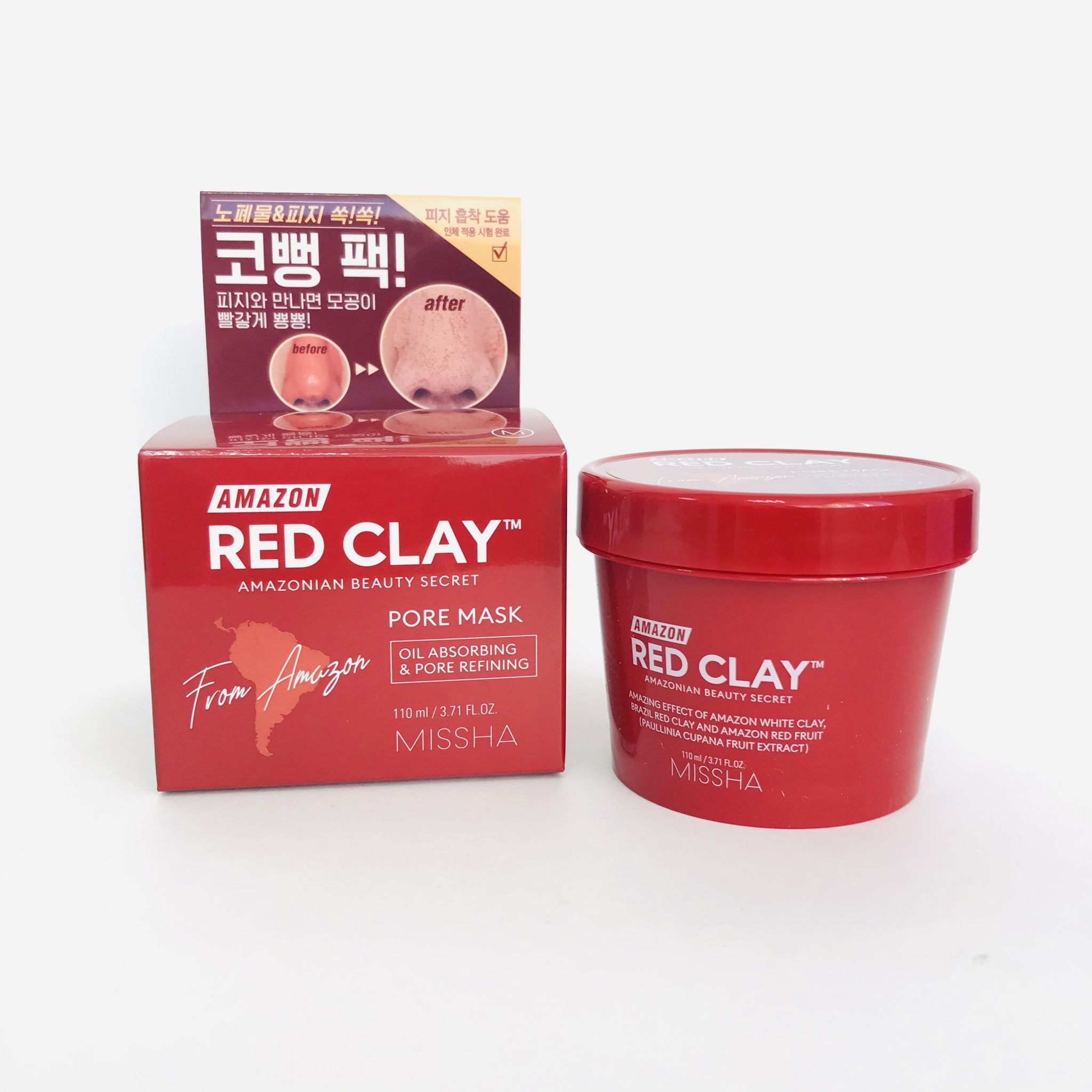 MISSHA > Очищающая глиняная маска для лица Missha Amazon Red Clay Pore Mask  110ml купить в интернет-магазине