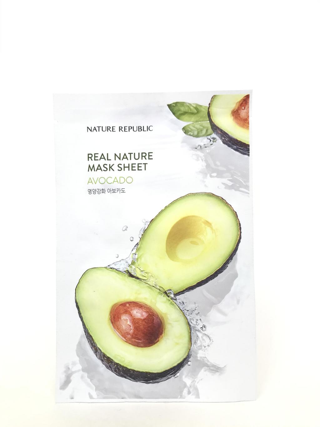 Тканевые маски > NATURE REPUBLIC Тканевая маска для лица с экстрактом  авокадо Real Nature Mask Sheet Avocado 23мл купить в интернет-магазине