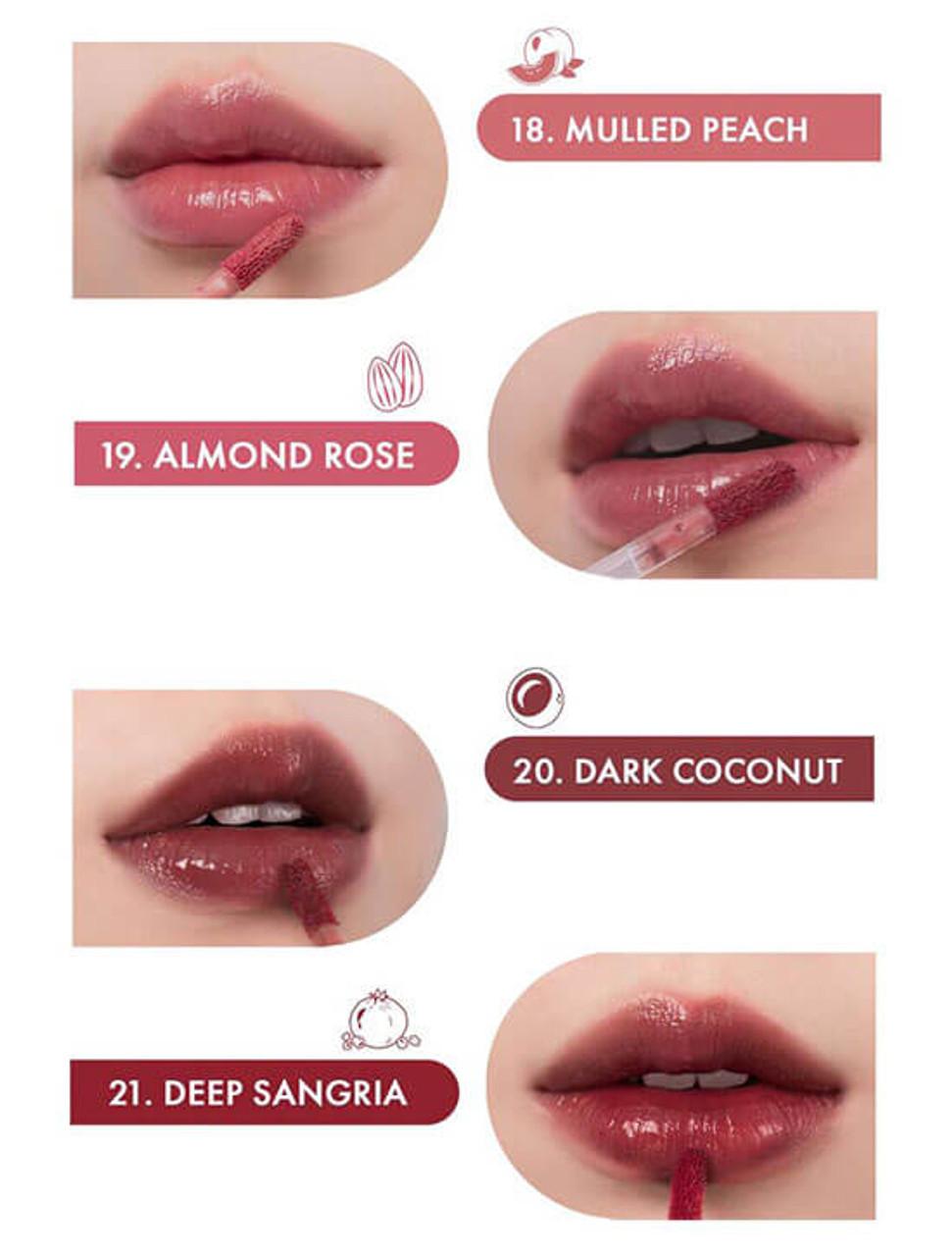 МАКИЯЖ > Сияющий тинт для губ Rom&nd Juicy Lasting Tint #18 MULLED PEACH  купить в интернет-магазине