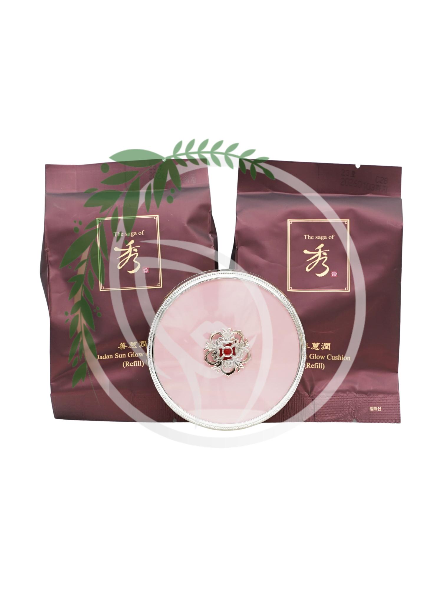 МАКИЯЖ > Антивозрастной кушон The Saga of Xiu Pink Peony Cushion Special  Edition + 2 запаски купить в интернет-магазине