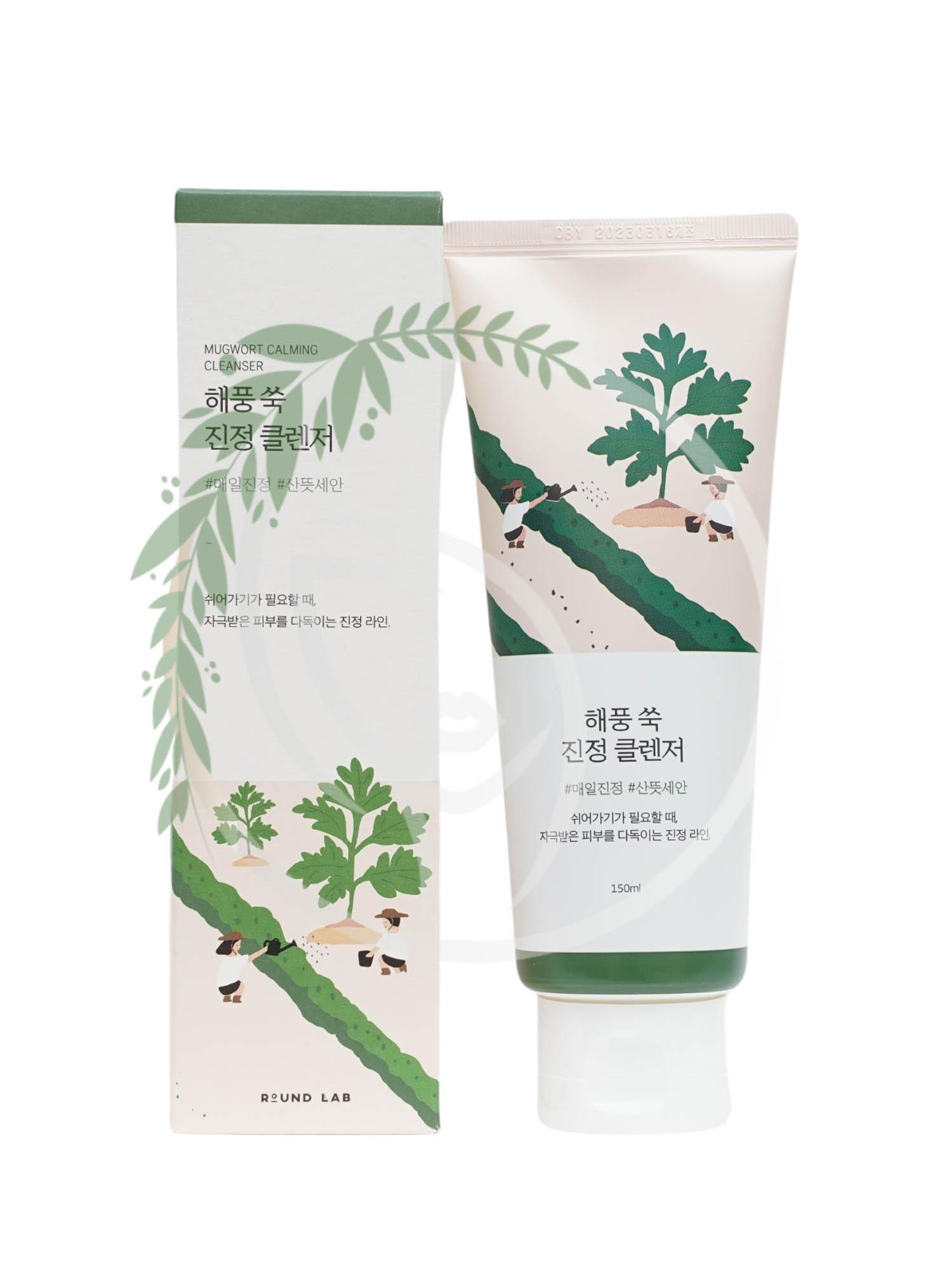 Пенки, гели для умывания > Очищающая пенка с полынью Round Lab Mugwort  Calming Cleanser 150 мл купить в интернет-магазине