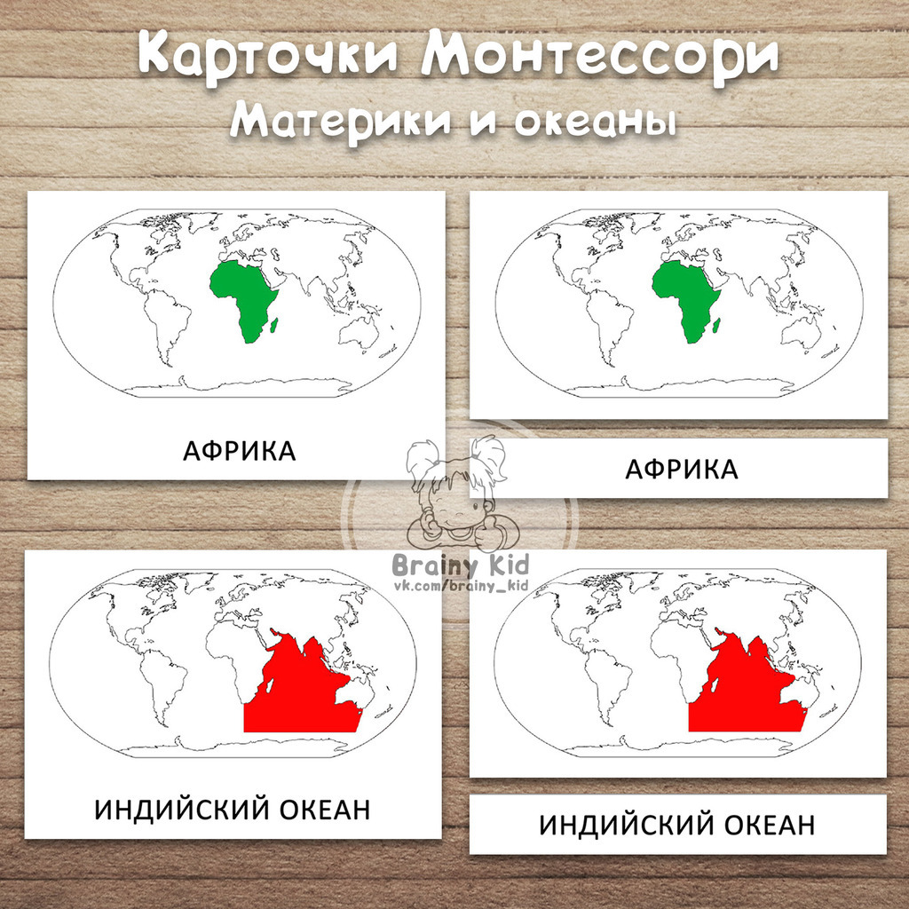 Карта мира монтессори