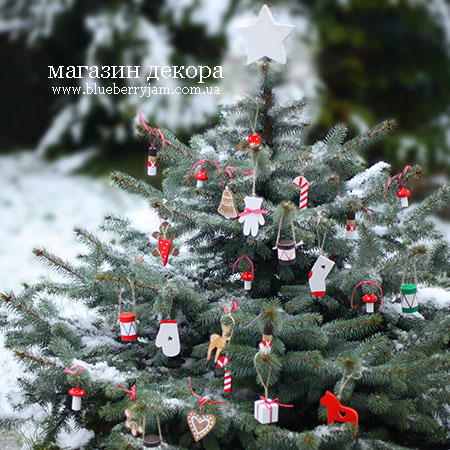 Підвіска ялинкова дерев'яна "Рукавичка" DreamWood