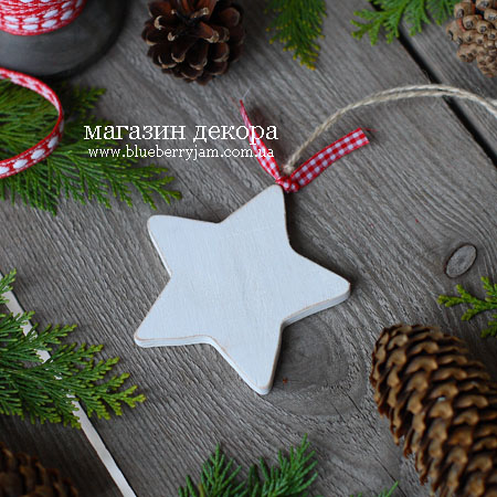 Підвіска ялинкова дерев'яна "Зірочка" DreamWood