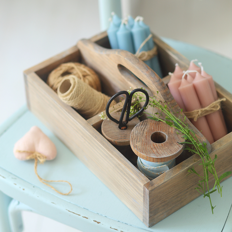 Корзинка з 4-ма відділеннями зістарена 30см DreamWood